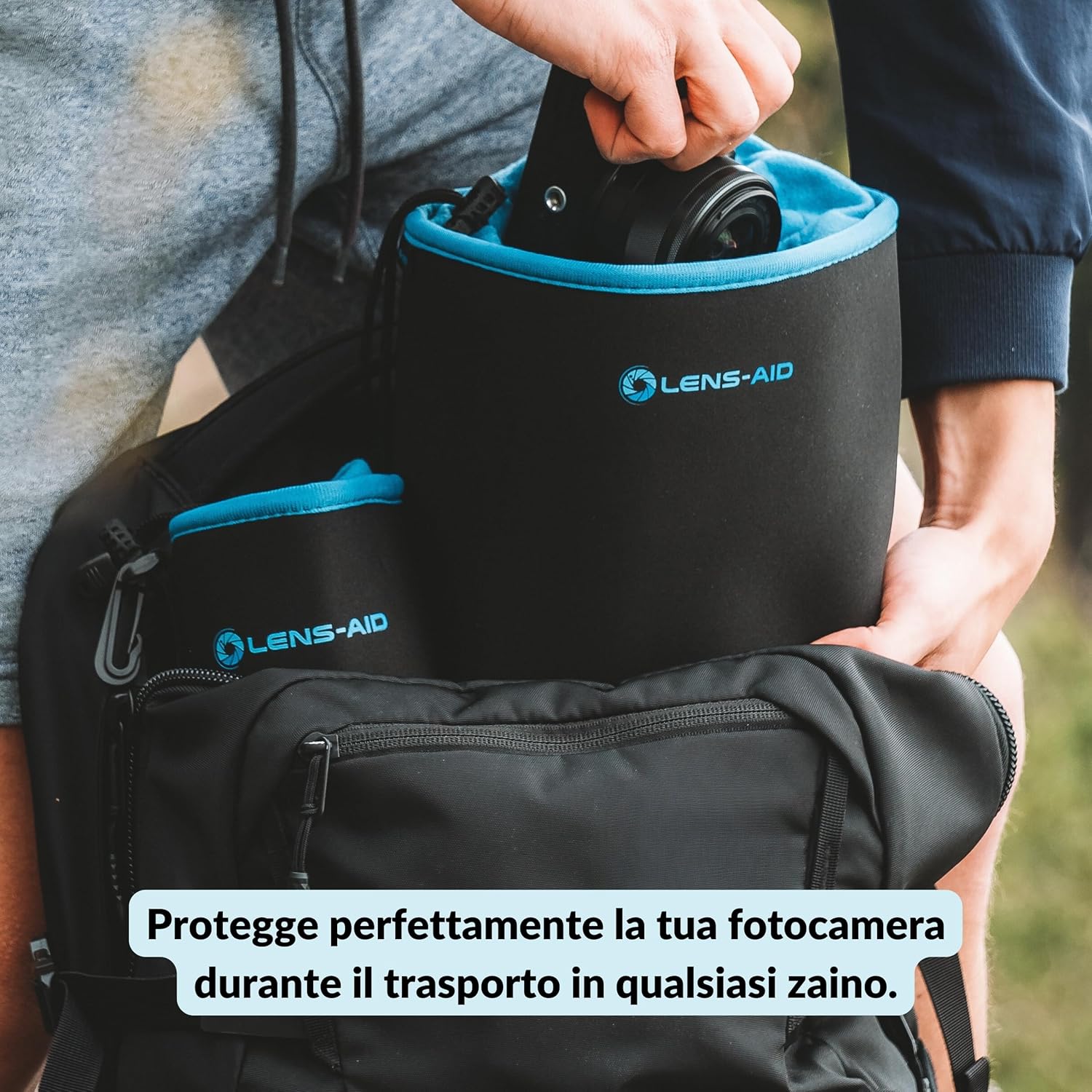 Lens-Aid Custodia Protettiva in Neoprene con Pile - Set 3 - immagine 5