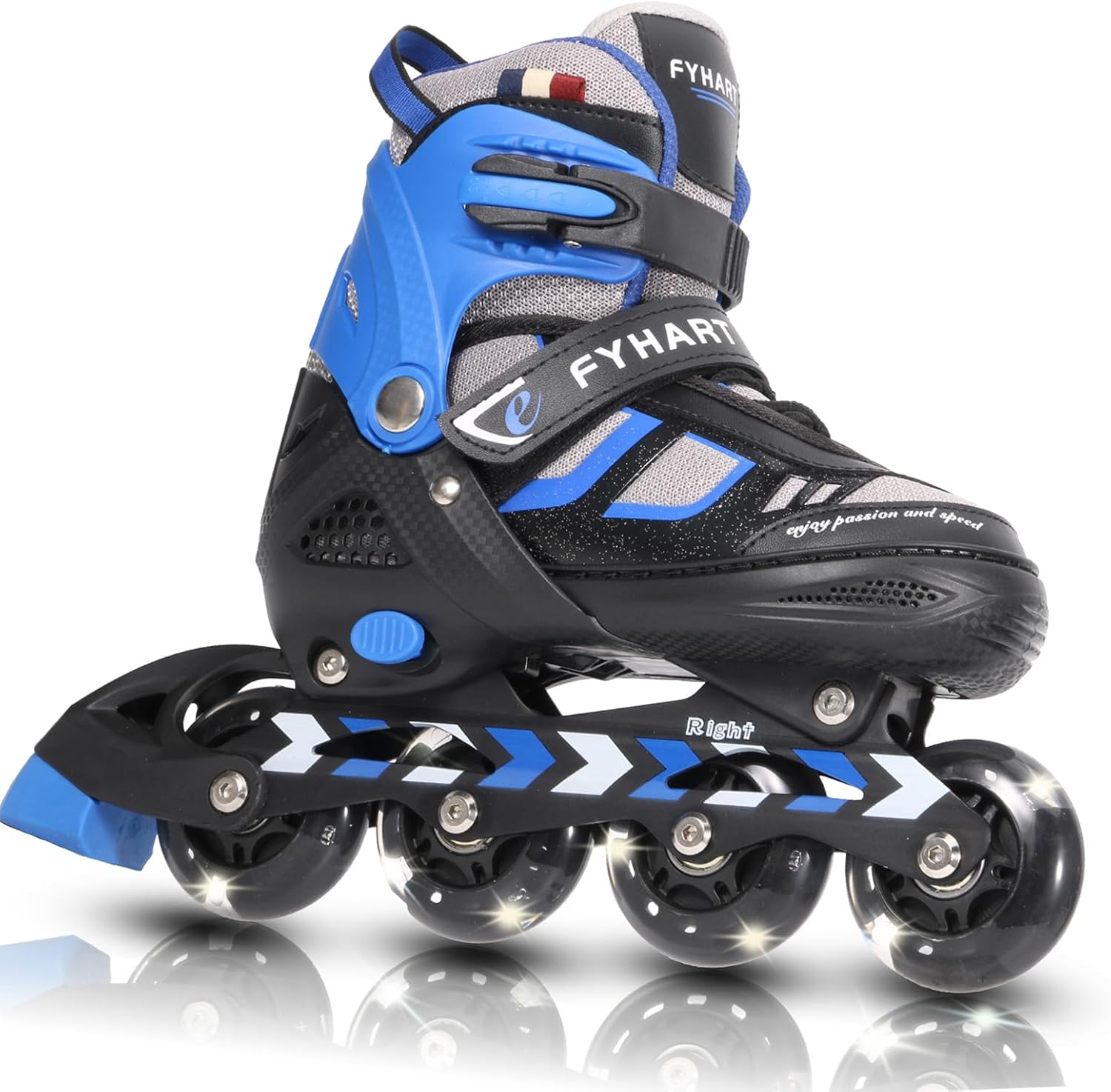 Pattini in Linea Regolabili per Bambini, Blu - immagine 1