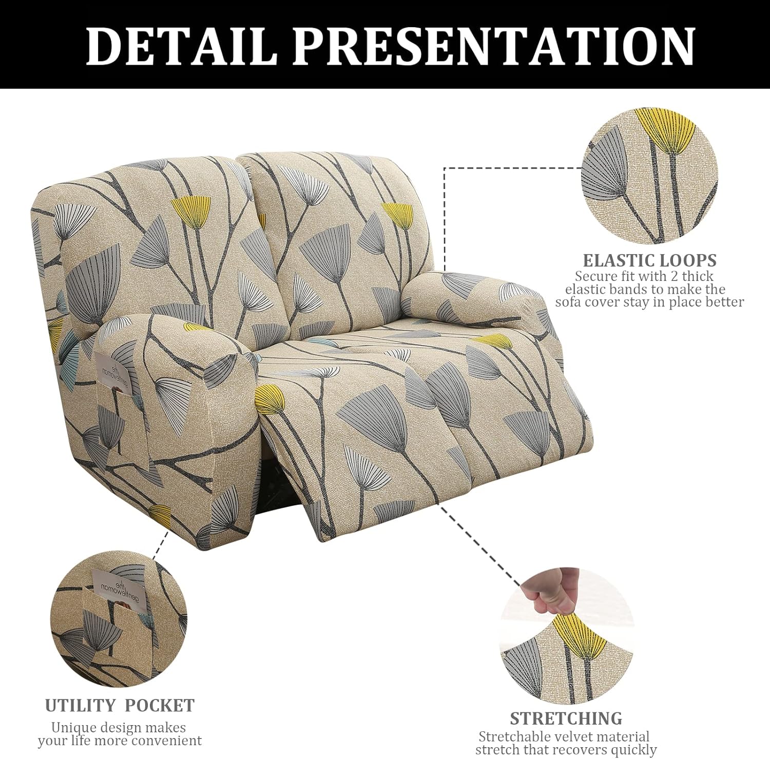 Jaotto Copridivano Relax 2 Posti con Tasche - immagine 3