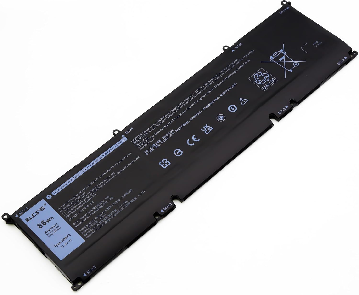 Batteria 69KF2 per Dell Precision 5550/5560/5570 11.4V 86Wh - immagine 2