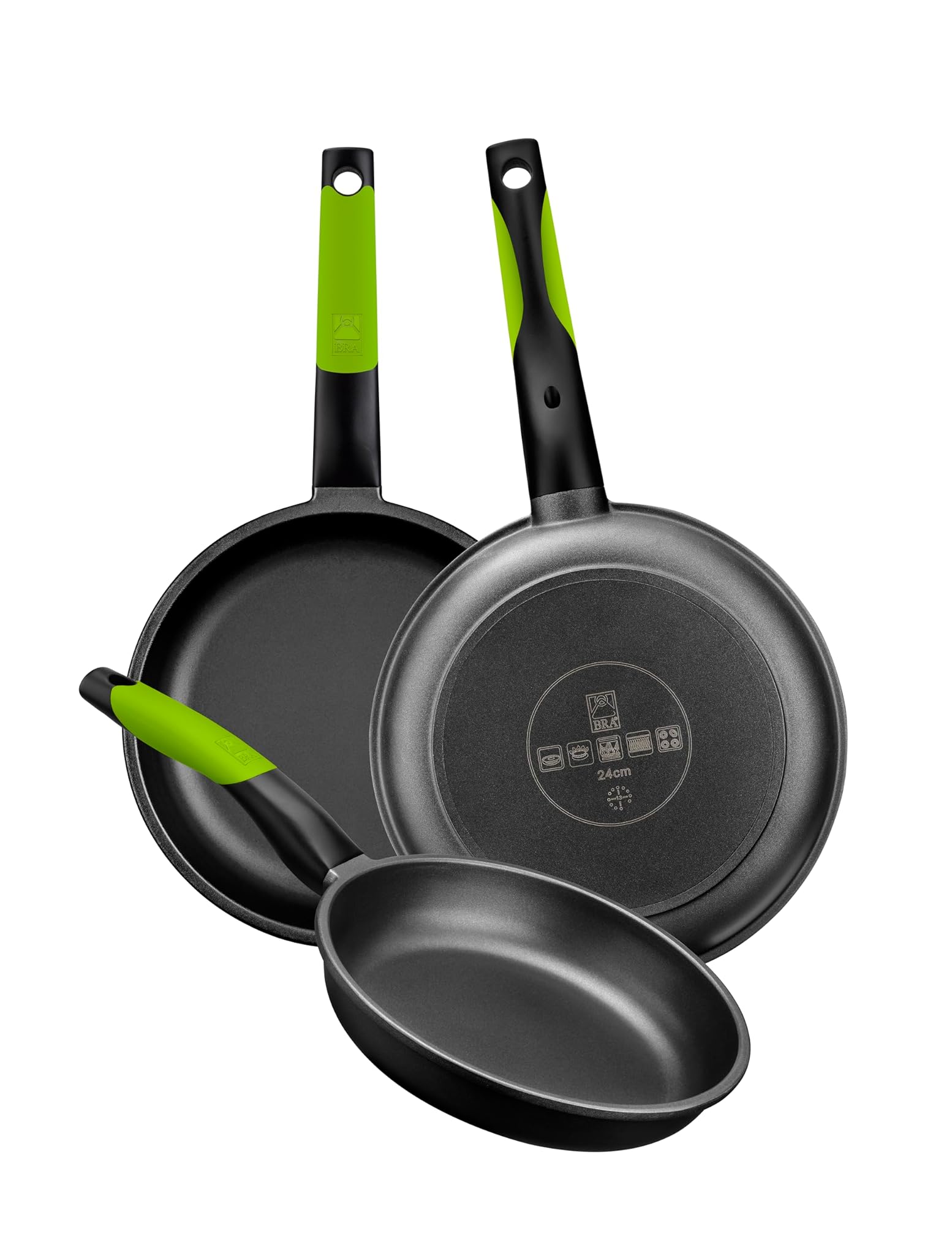 Bra Prior - Set Padelle Antiaderenti in Alluminio Pressofuso