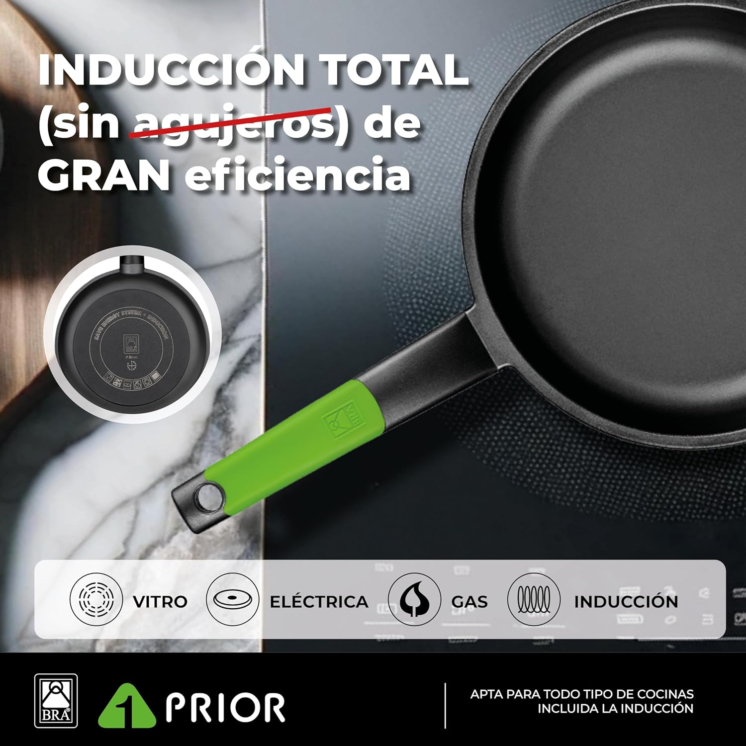 Bra Prior - Set Padelle Antiaderenti in Alluminio Pressofuso - immagine 4