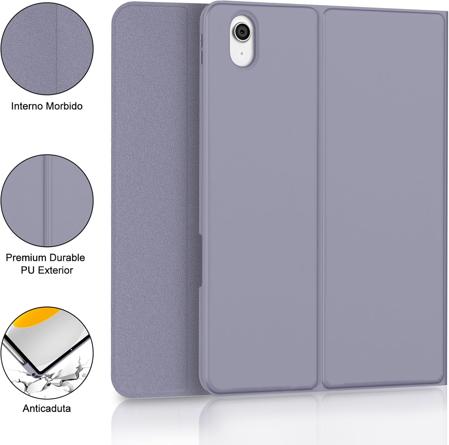 Tastiera iPad 10/11 Gen con Touchpad Retroilluminata, Viola - immagine 6