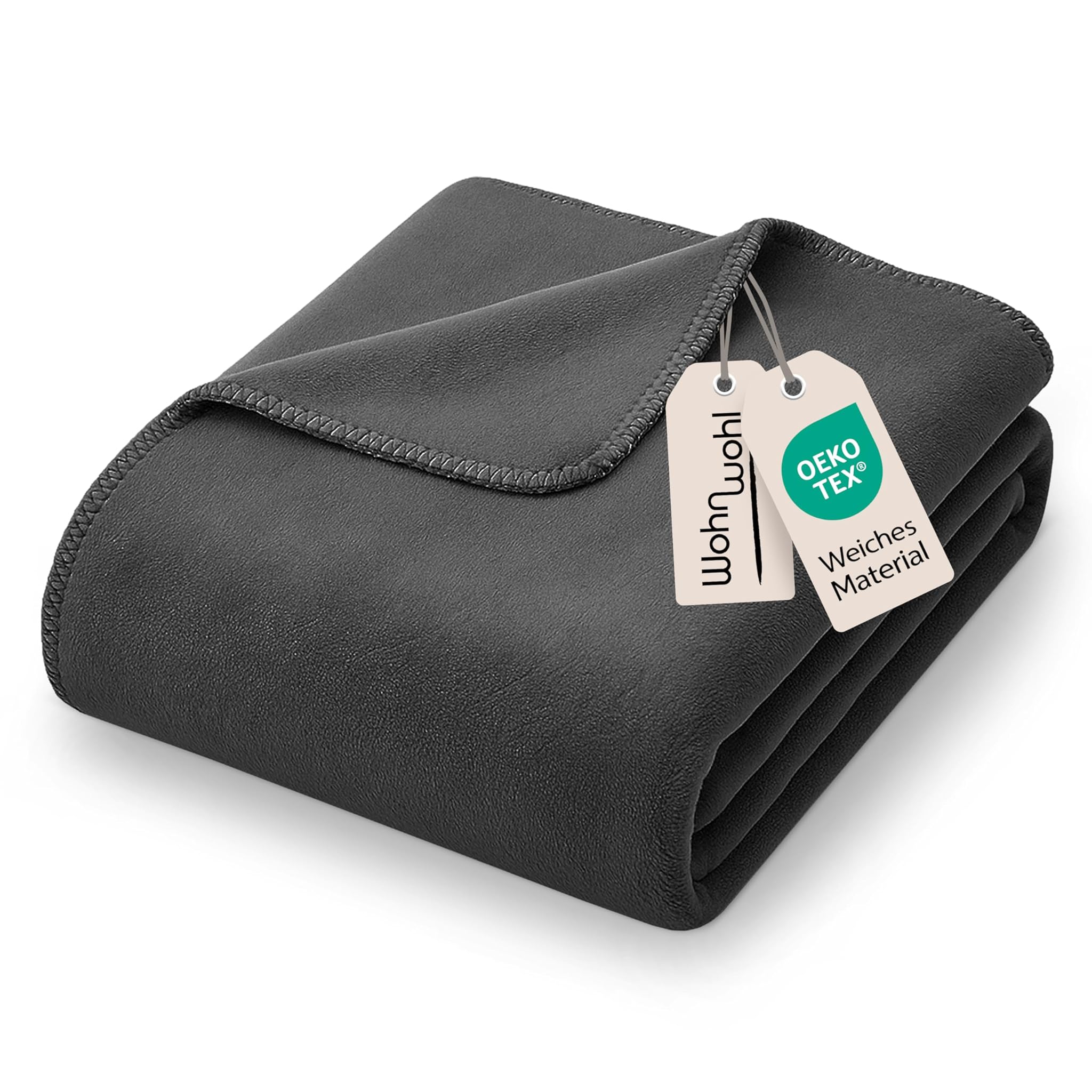 Coperta Morbida in Cotone 150x200cm Antracite