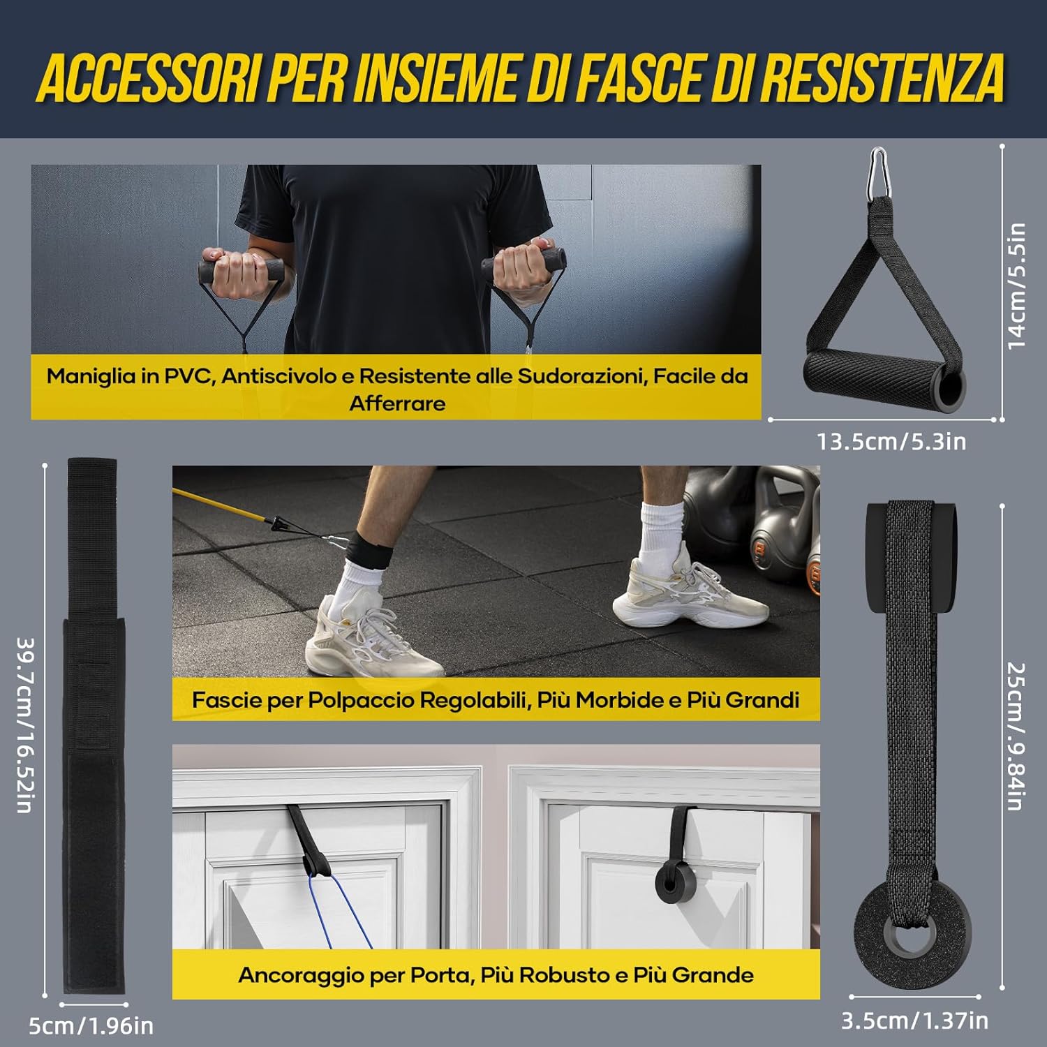 Fokky Elastici Fitness - Set 5 Livelli di Resistenza - immagine 3