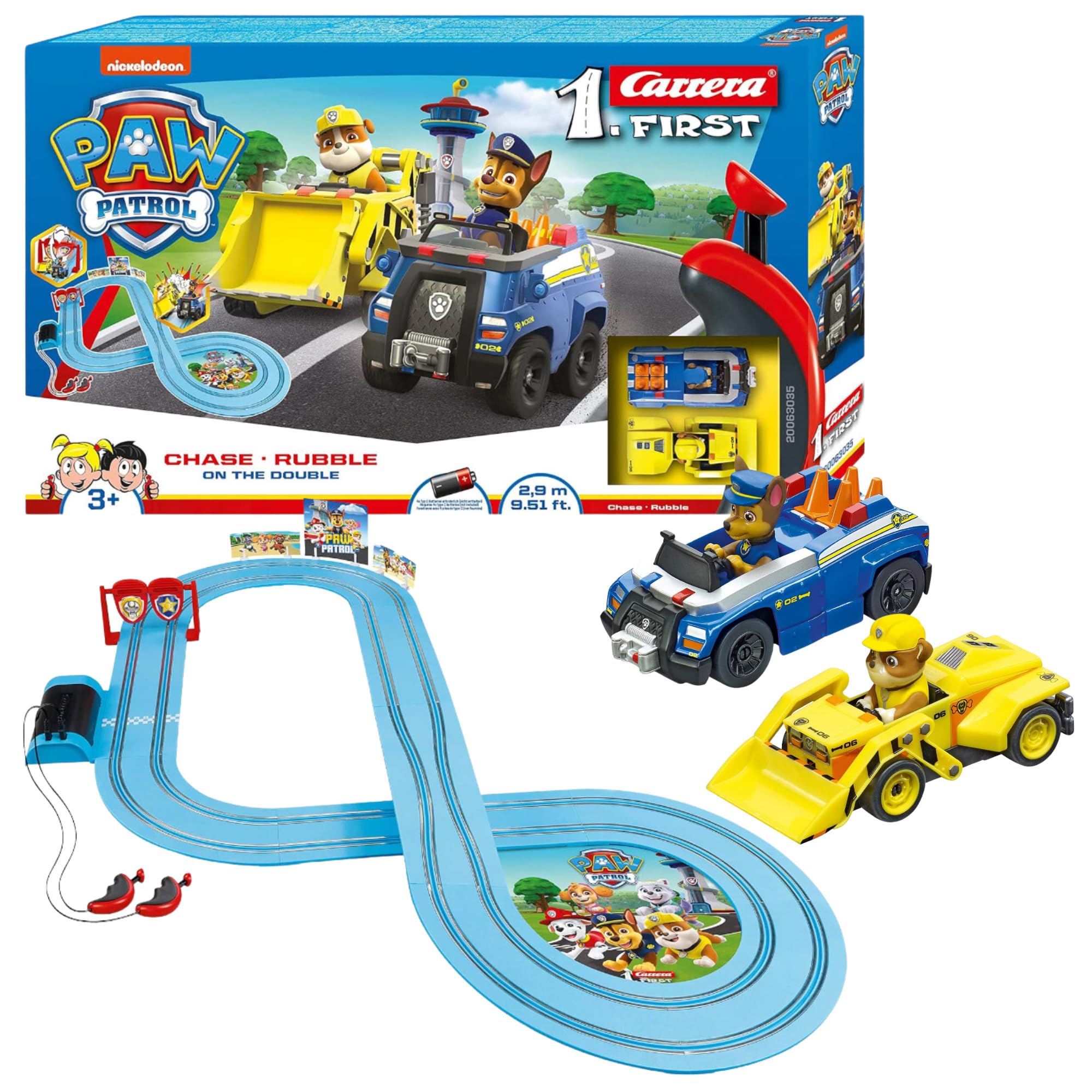Carrera Paw Patrol - ON The Double Pista a Batteria