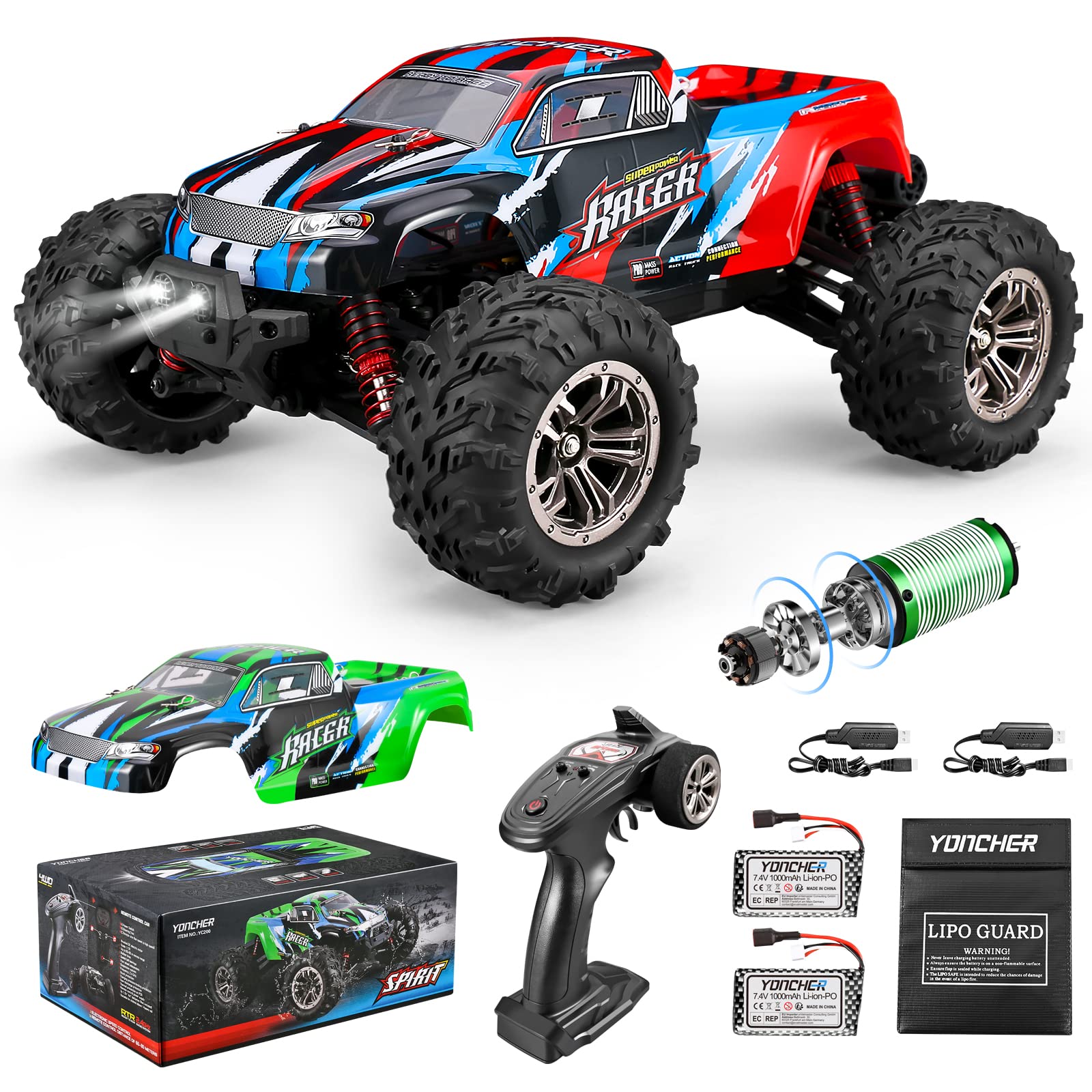 YONCHER YC250 Macchina RC Brushless 62+Km/h 4x4