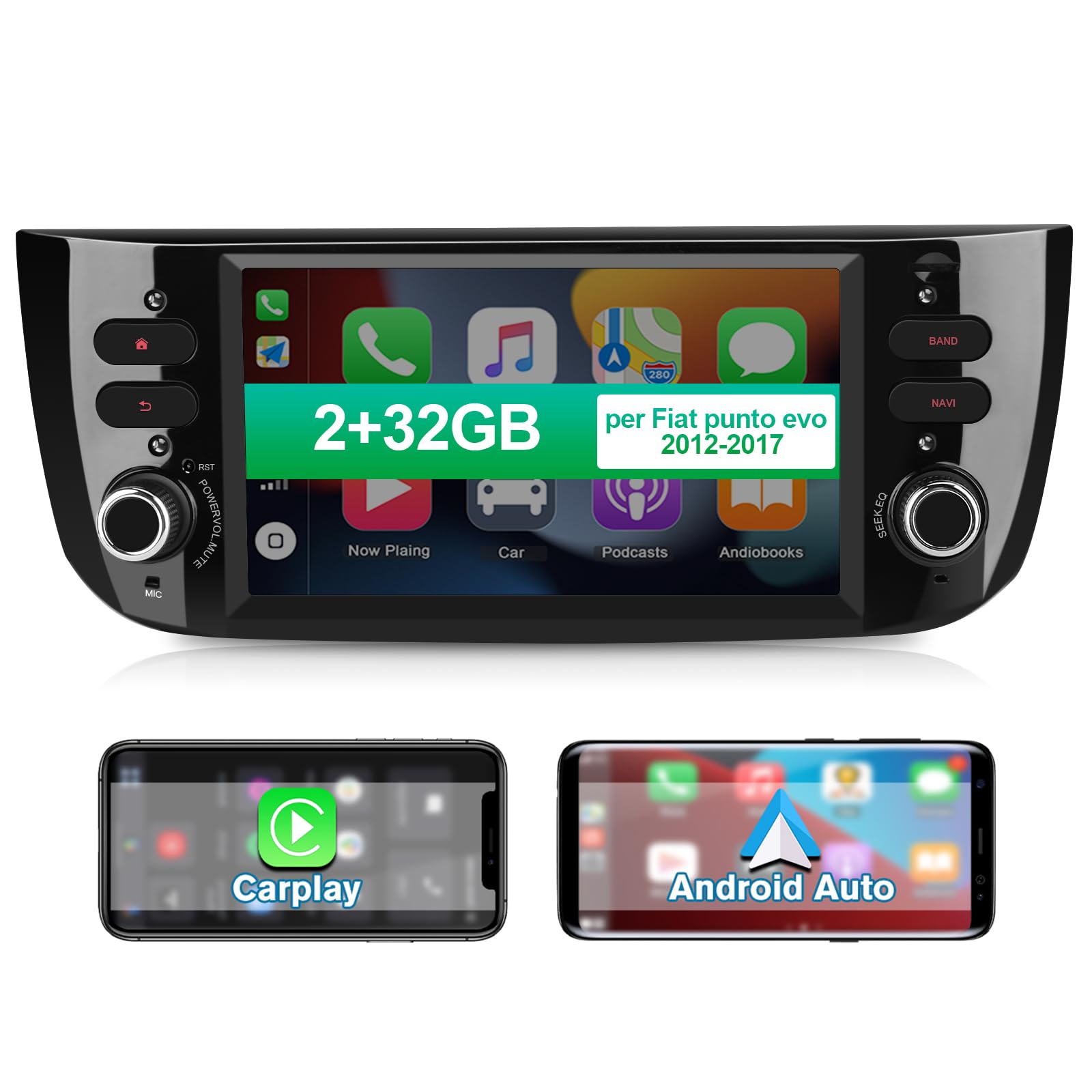 Awesafe Autoradio Android 13 per Fiat Punto Evo (2012-2017)