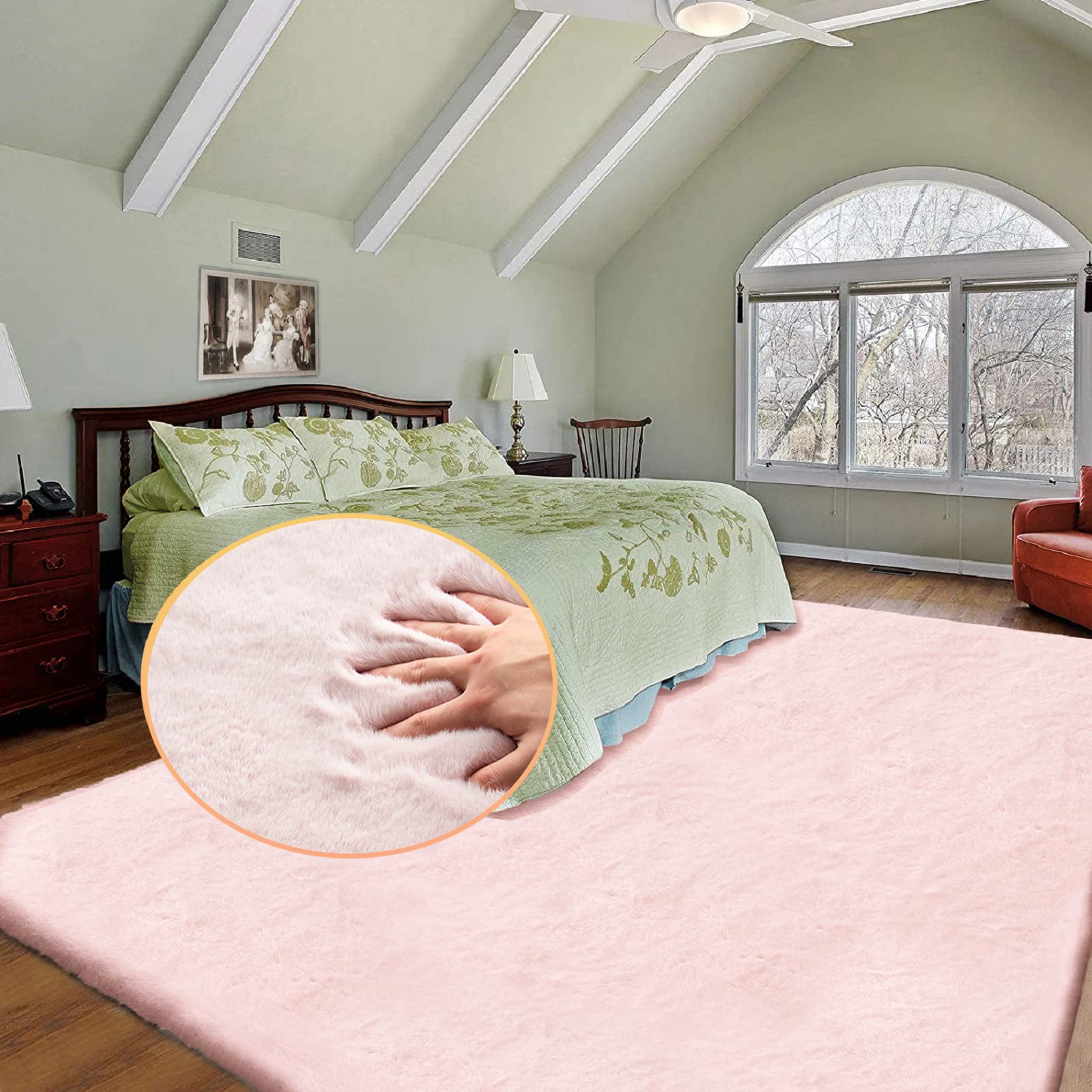 Orinova Tappeto Camera da Letto Rosa 240x300 cm