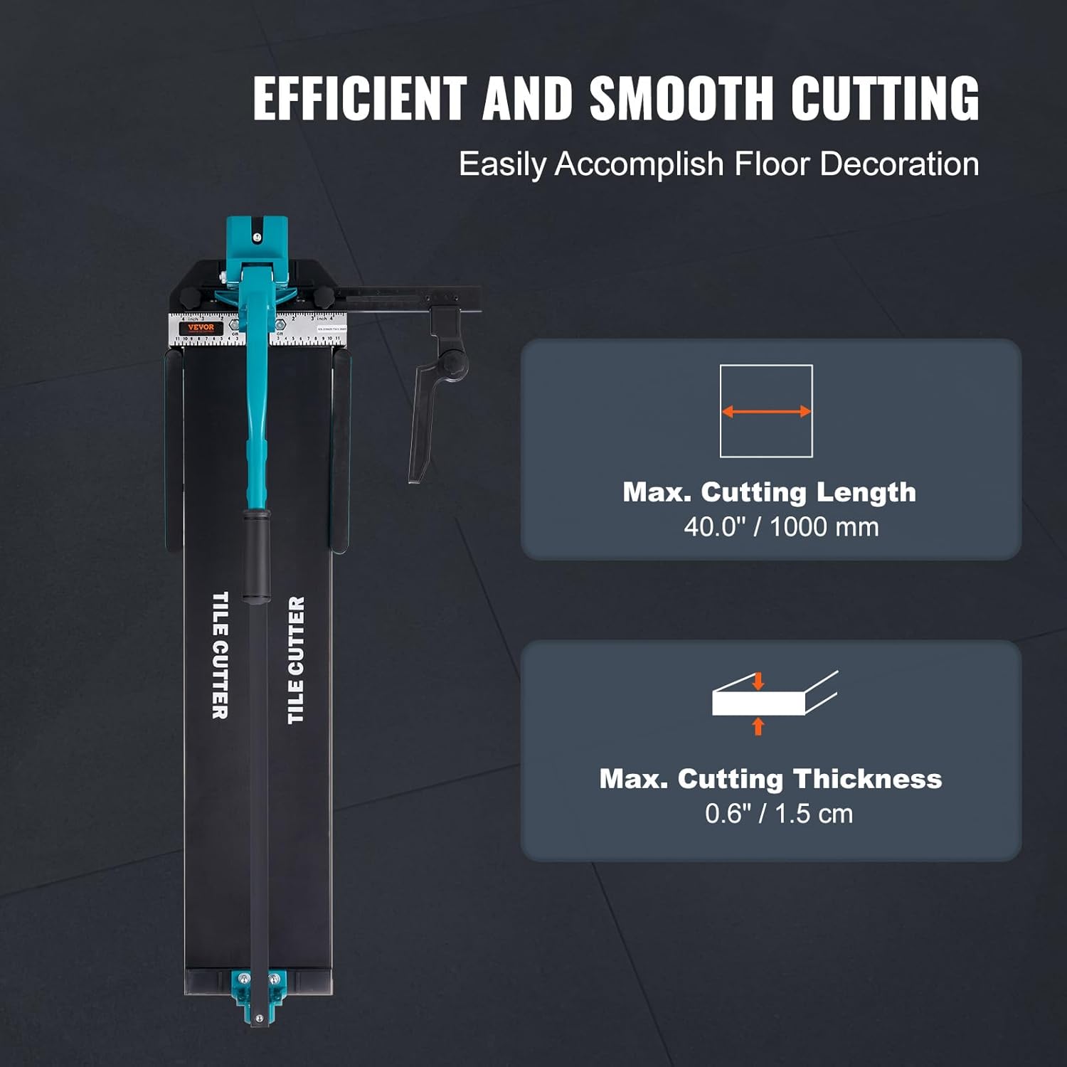 VEVOR Tagliapiastrelle Manuale 1000mm con Infrarossi - immagine 2
