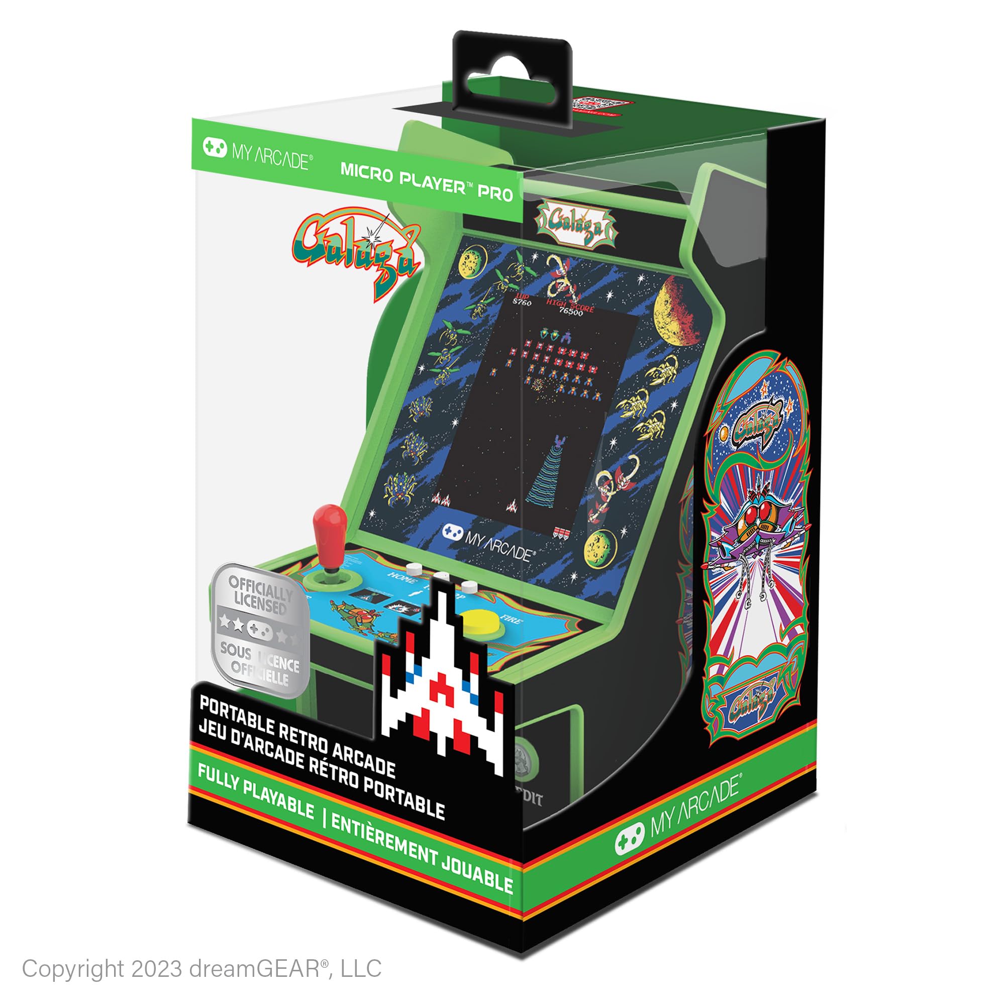 DGUNL-4195 Galaga/Galaxian Micro Player Pro Portable Retro Arcade