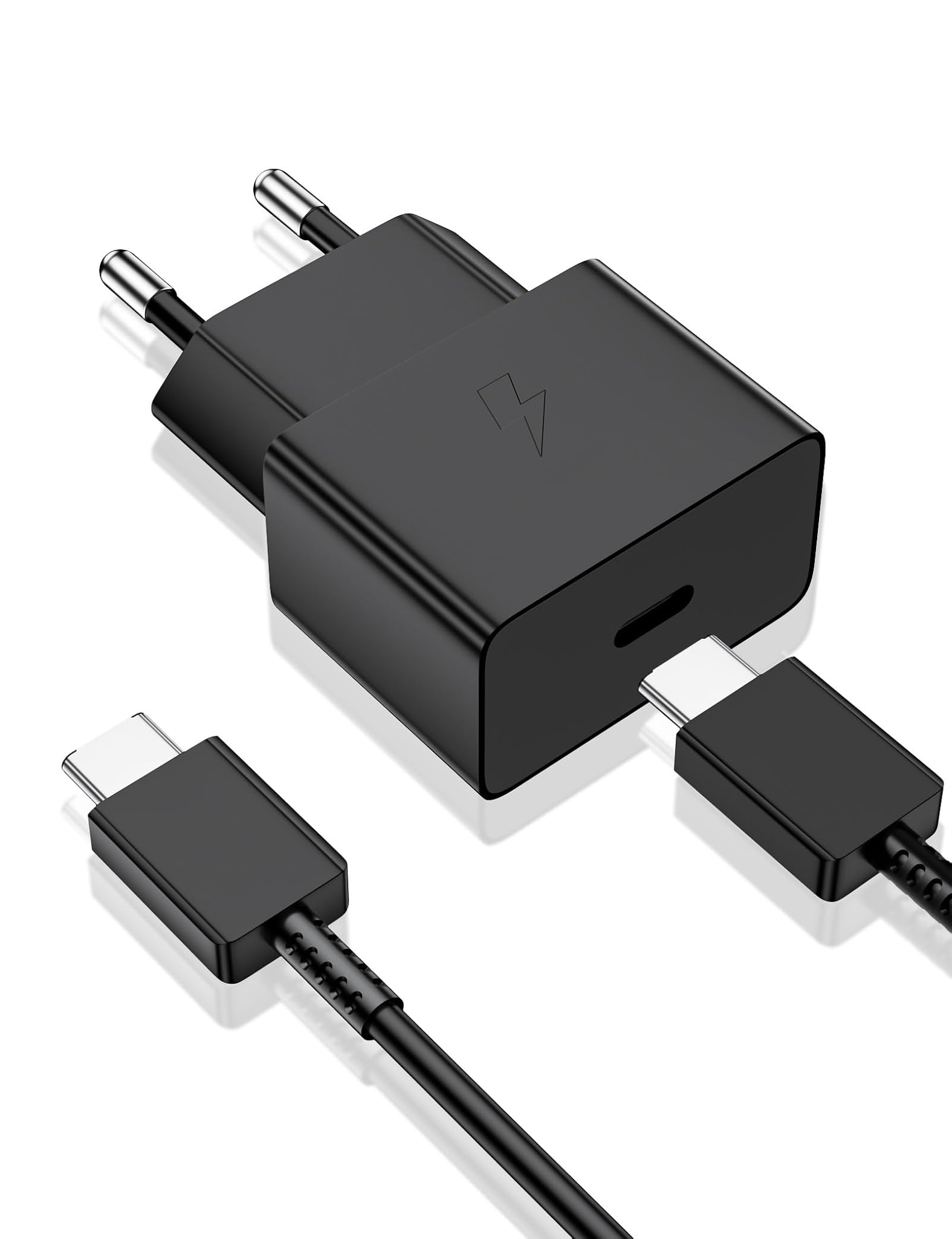 25W USB C Caricatore Caricabatterie per Samsung Galaxy S26 A17 A16 A56 A36 A26 A55 A35 S25 Edge S24 S23 S22 S21 S20 Z Flip 7 con 1M Cavo,USBC Presa Carica Alimentatore Tipo C Spina Ricarica Adattatore