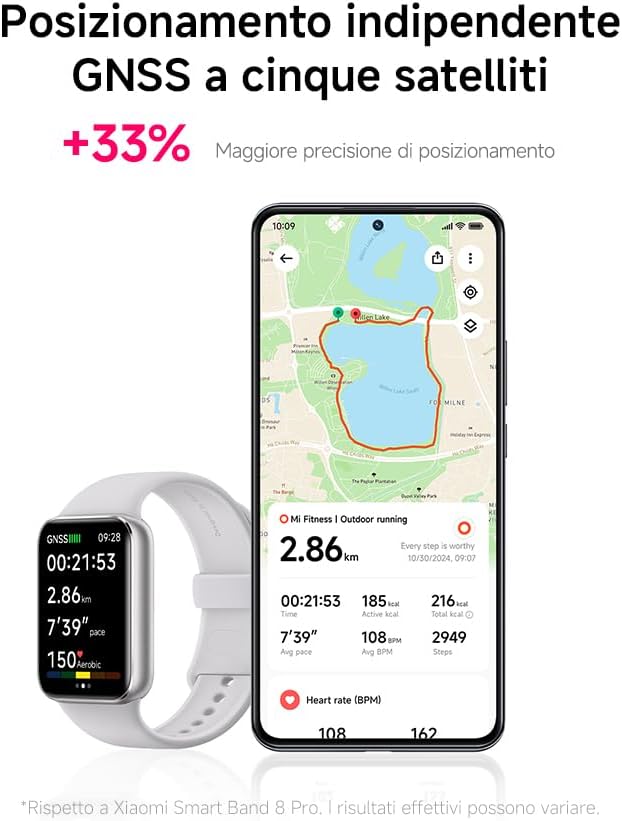 Xiaomi Smart Band 9 Pro - Schermo AMOLED 1.74" - immagine 10
