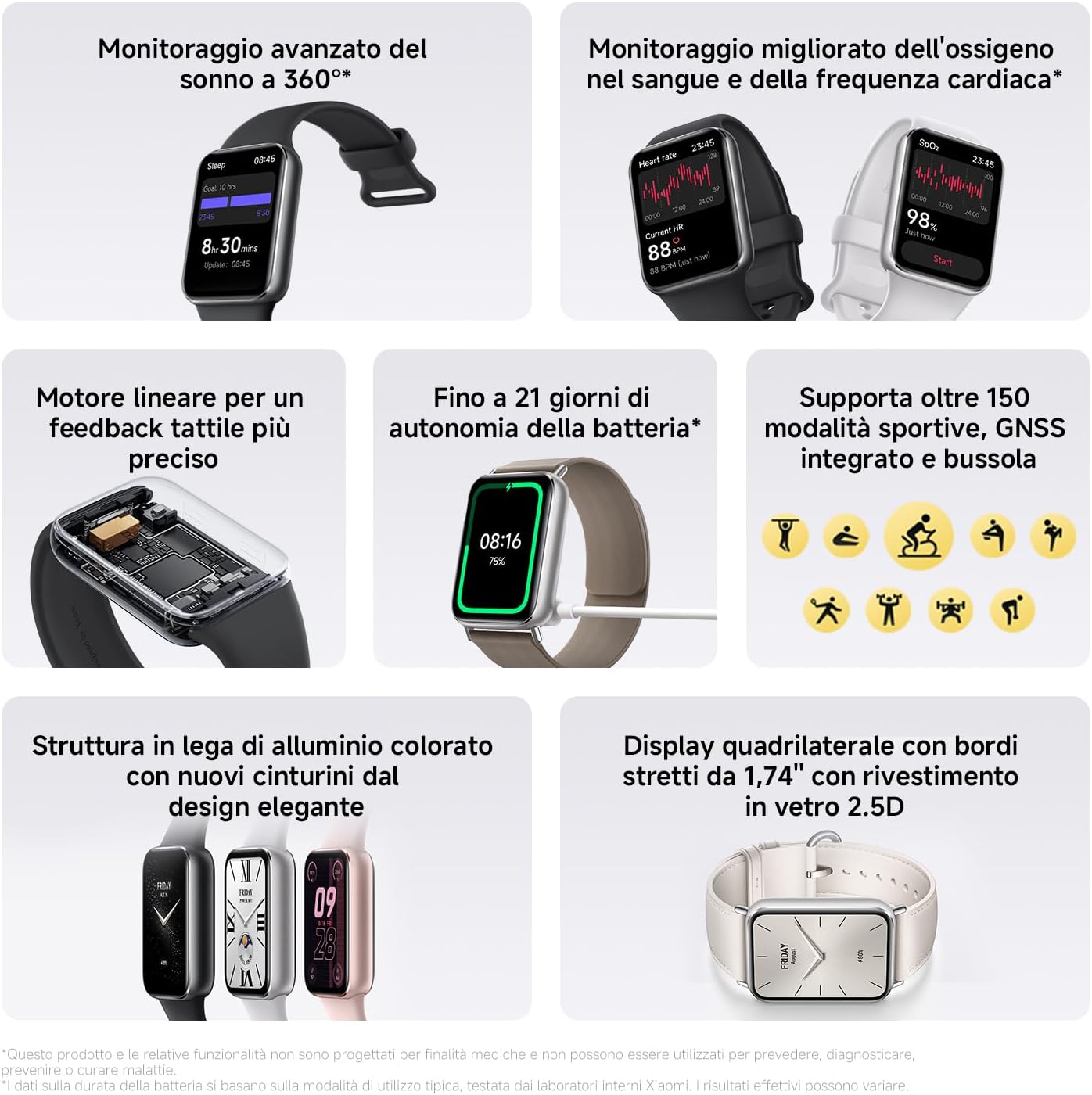 Xiaomi Smart Band 9 Pro - Schermo AMOLED 1.74" - immagine 2