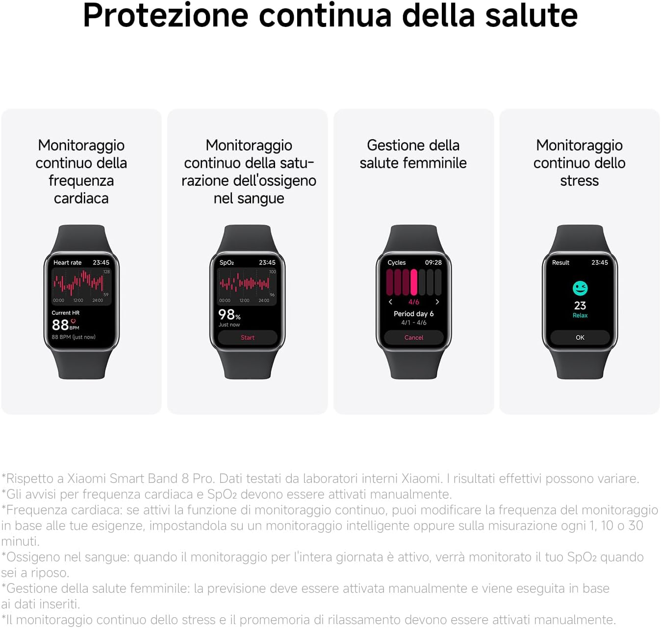 Xiaomi Smart Band 9 Pro - Schermo AMOLED 1.74" - immagine 8