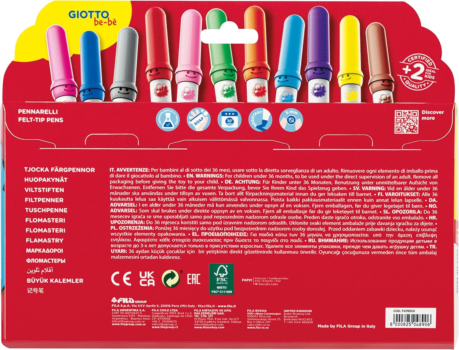 Pennarelli Giotto Bebe' 18 Pz - immagine 3