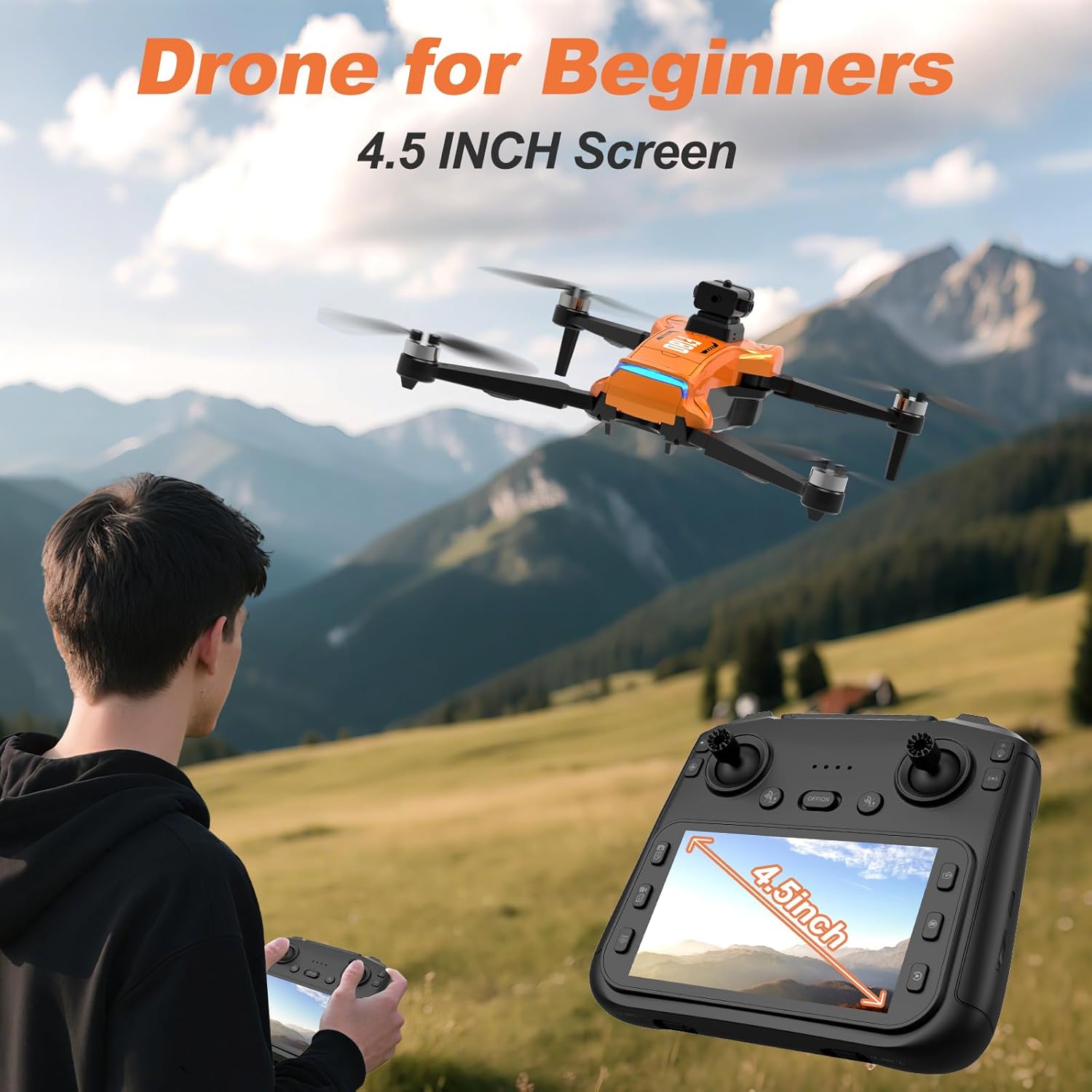 Drone GPS con Fotocamera 4K e Schermo 4.5 pollici - immagine 2