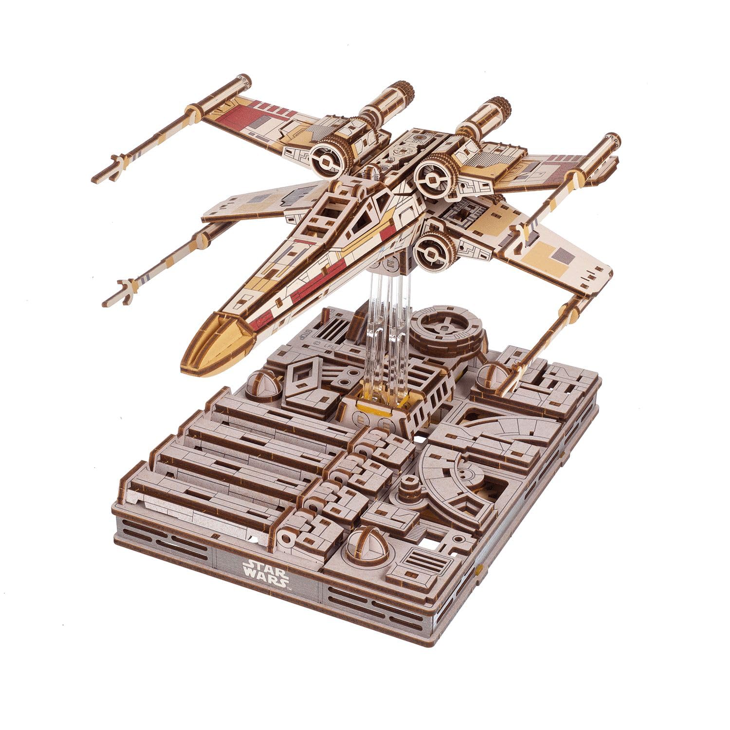 UGEARS Star Wars ™ Luke Skywalker’s X-Wing Starfighter ™ Puzzle 3D – Modellini Da Costruire Star Wars Puzzle 3D Legno – Modellismo Da Costruire Adulti Costruzioni Meccaniche – 455 Pezzi