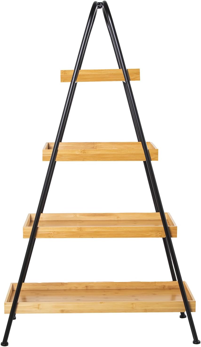 ESTANTERIA MADERA HAYA/METAL NEGRO_70X31X120CM - immagine 2