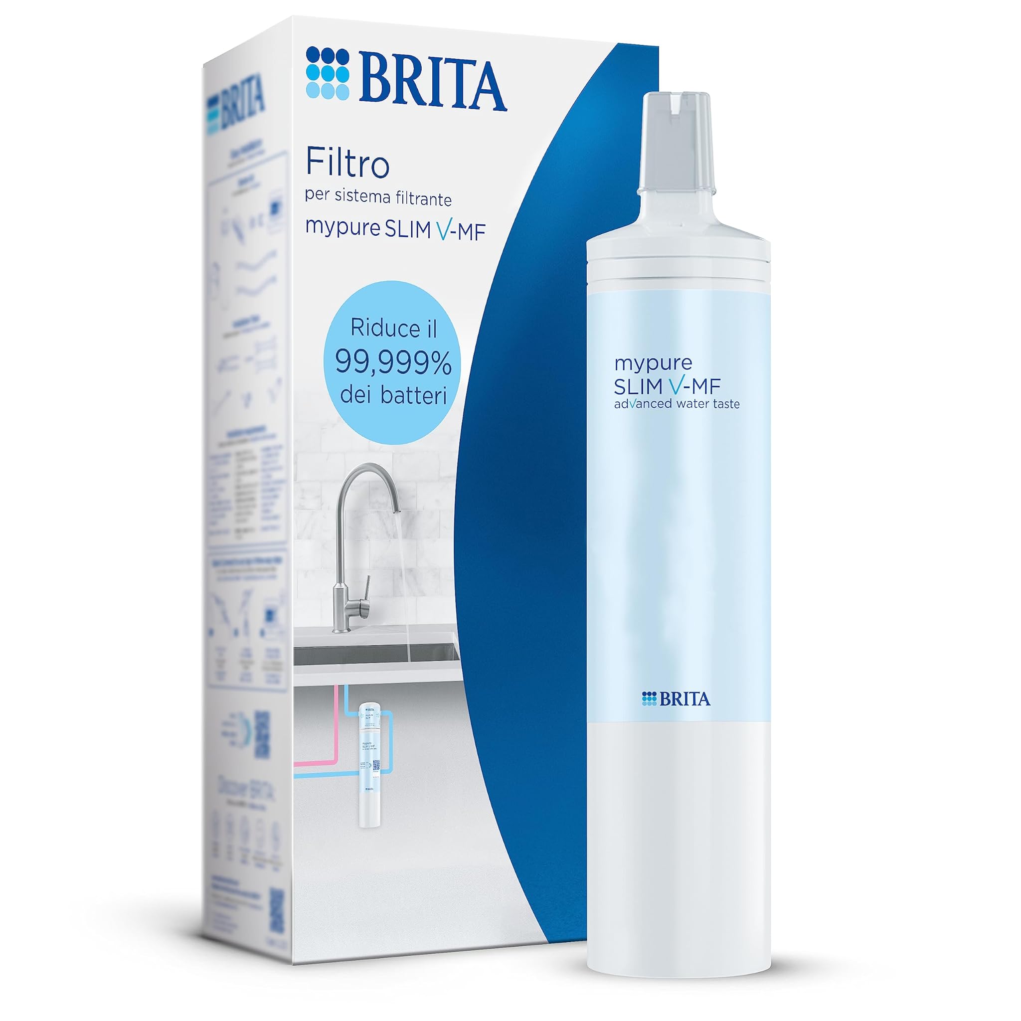 Brita Filtro di Ricambio per mypure SLIM V-MF (8000L)