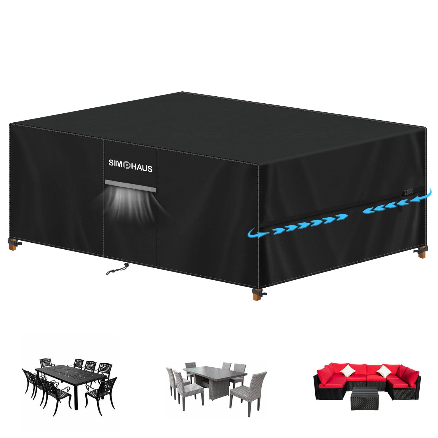 Simphaus Telo Copri Balcone Esterno Rettangolare 250x150x90cm