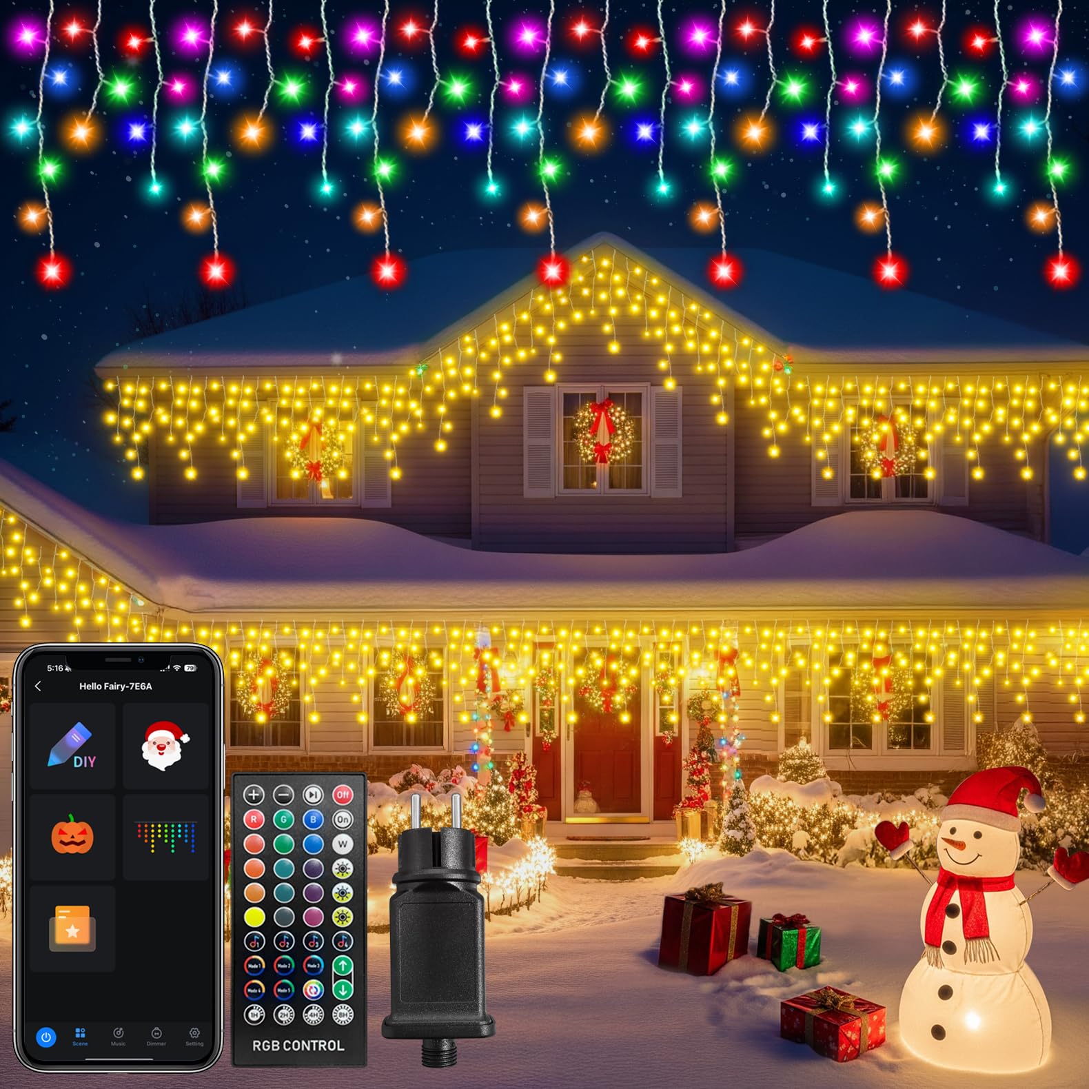 Catena Luminosa Smart per Esterni 15m RGB