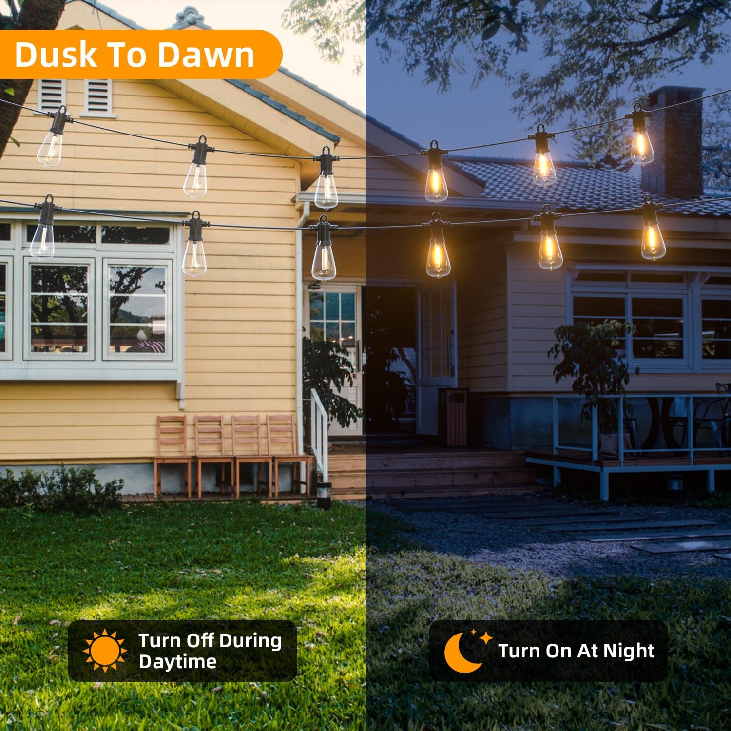 Kawaya 15M Luci Esterno Solare IP65 Bianco Caldo - immagine 4