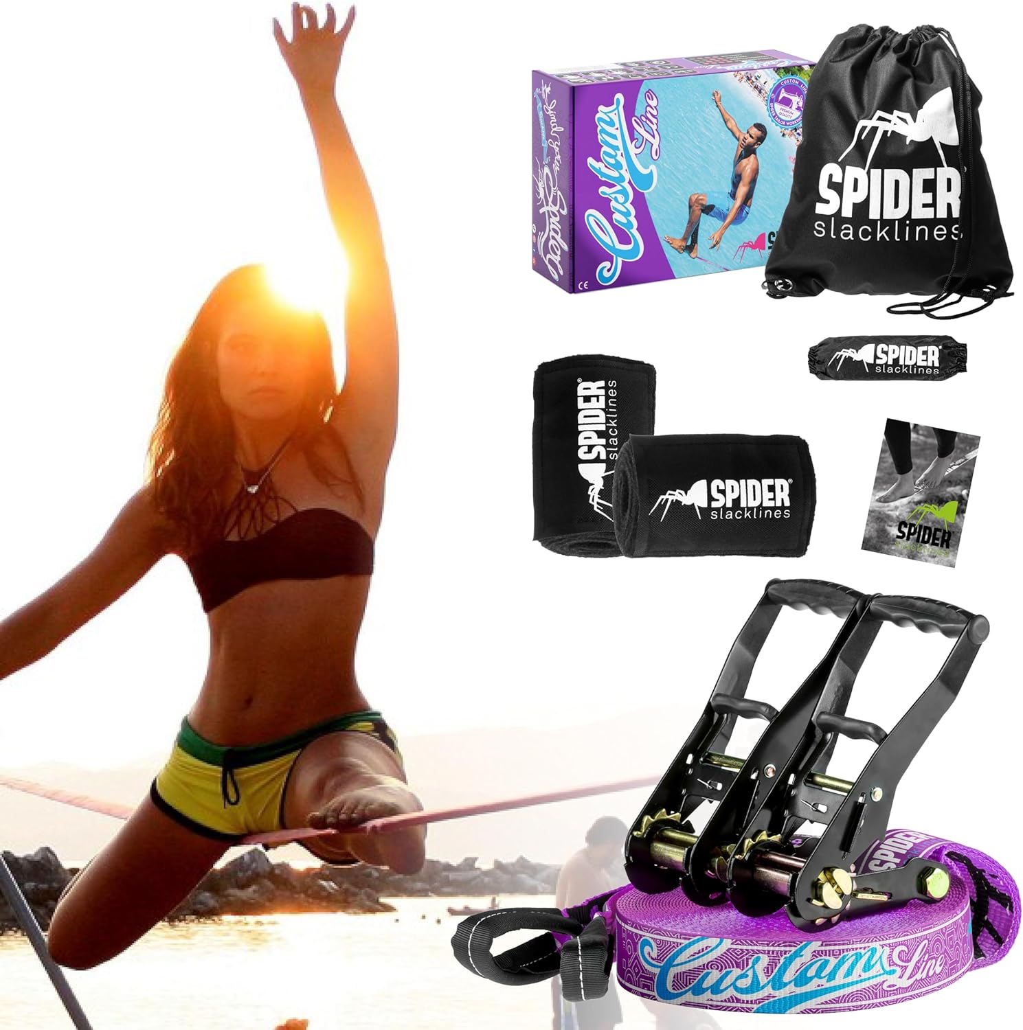 Spider Slackline TKSA3 - Kit Slackline Custom 25m - immagine 2