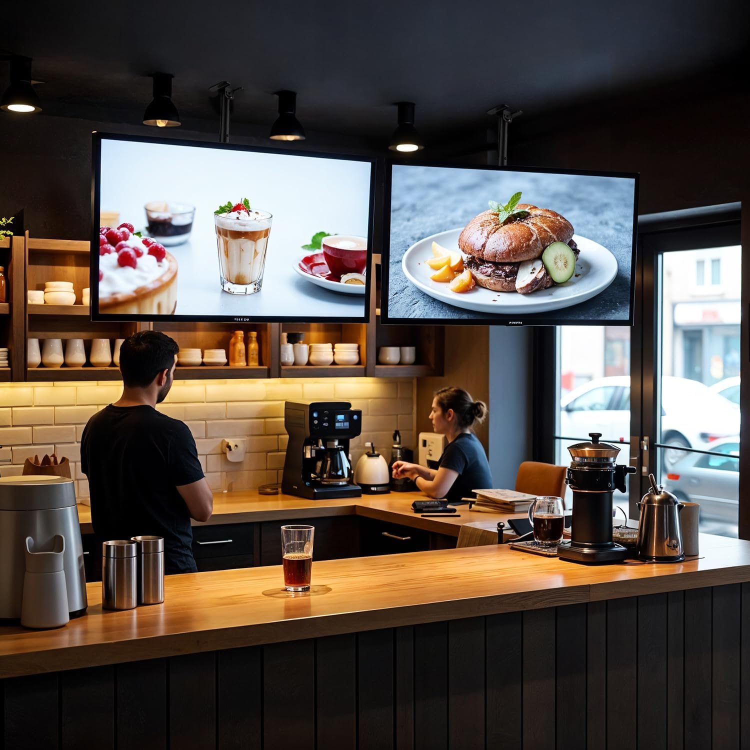 Maclean Supporto a Soffitto TV 43-86″, Nero - immagine 7