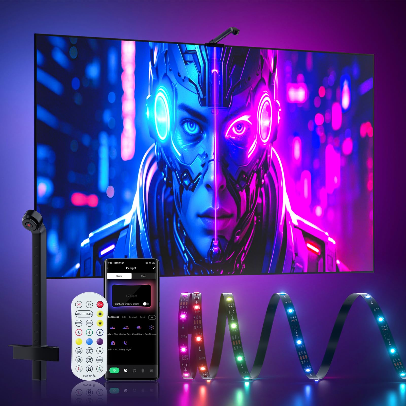 Retroilluminazione LED TV con Sensore AR 3,8m RGB
