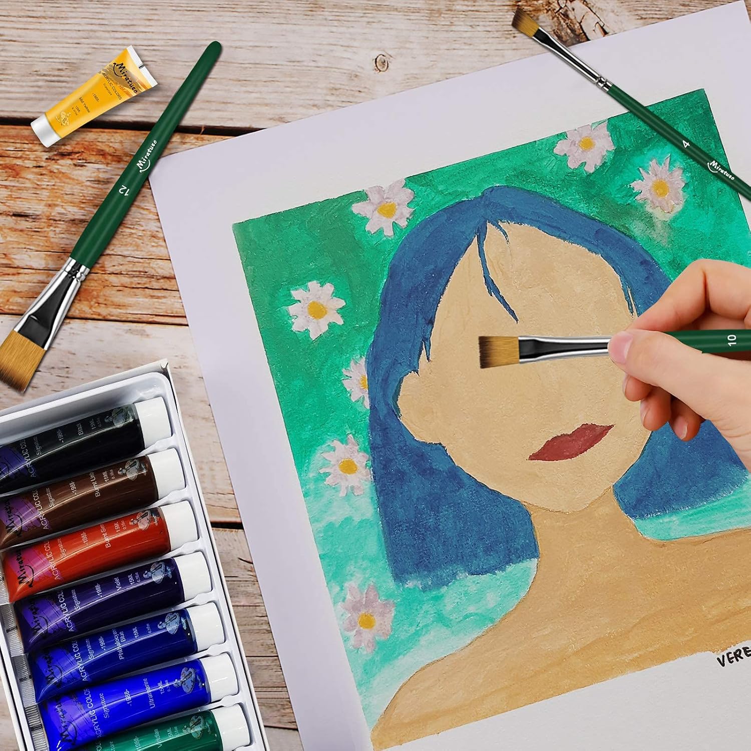 Cavalletto Pittura con Set Acrilico 27 pezzi - immagine 7