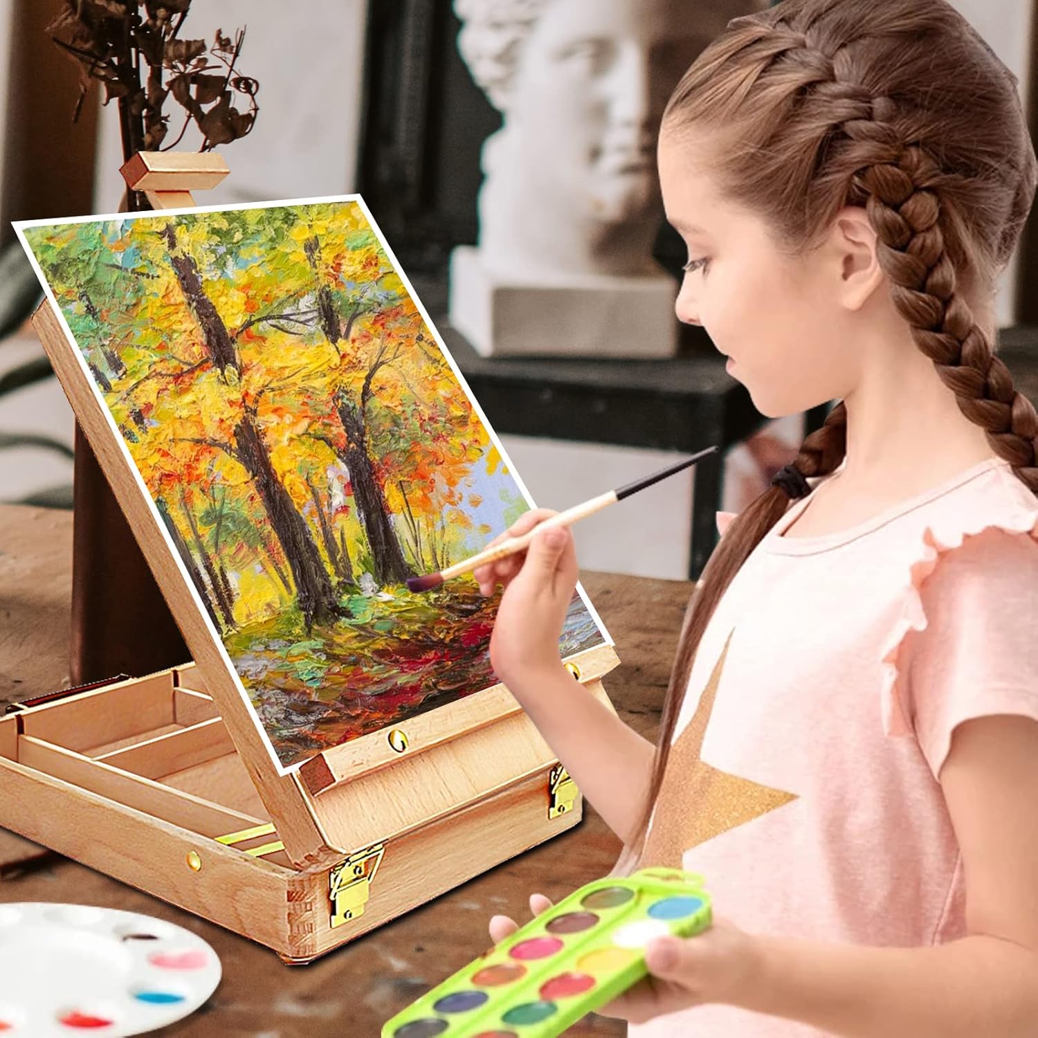 Cavalletto Pittura con Set Acrilico 27 pezzi - immagine 8