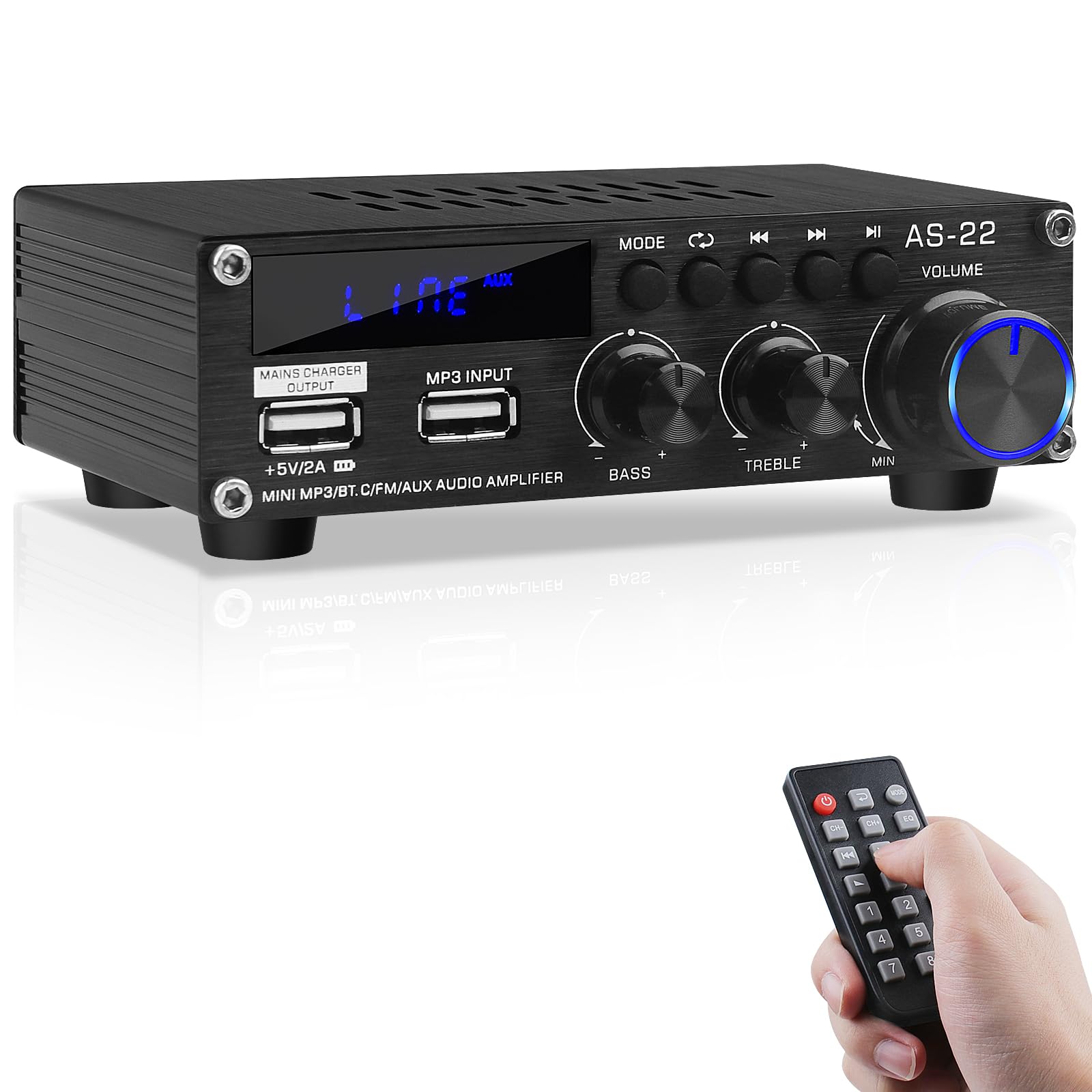 Amplificatore HiFi Bluetooth AS-22 - 40W x 2 Canali