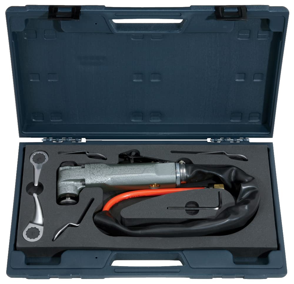 KS Tools 140.2219 Coltello Oscillante Pneumatico con Accessori, 6 Pezzi