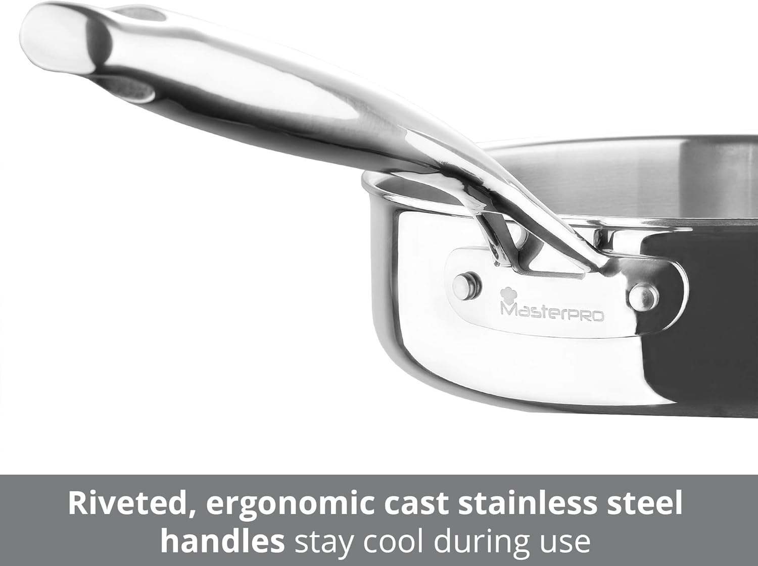 Masterpro GIRO - Pentola Ibrida 2,8L con Coperchio - immagine 5