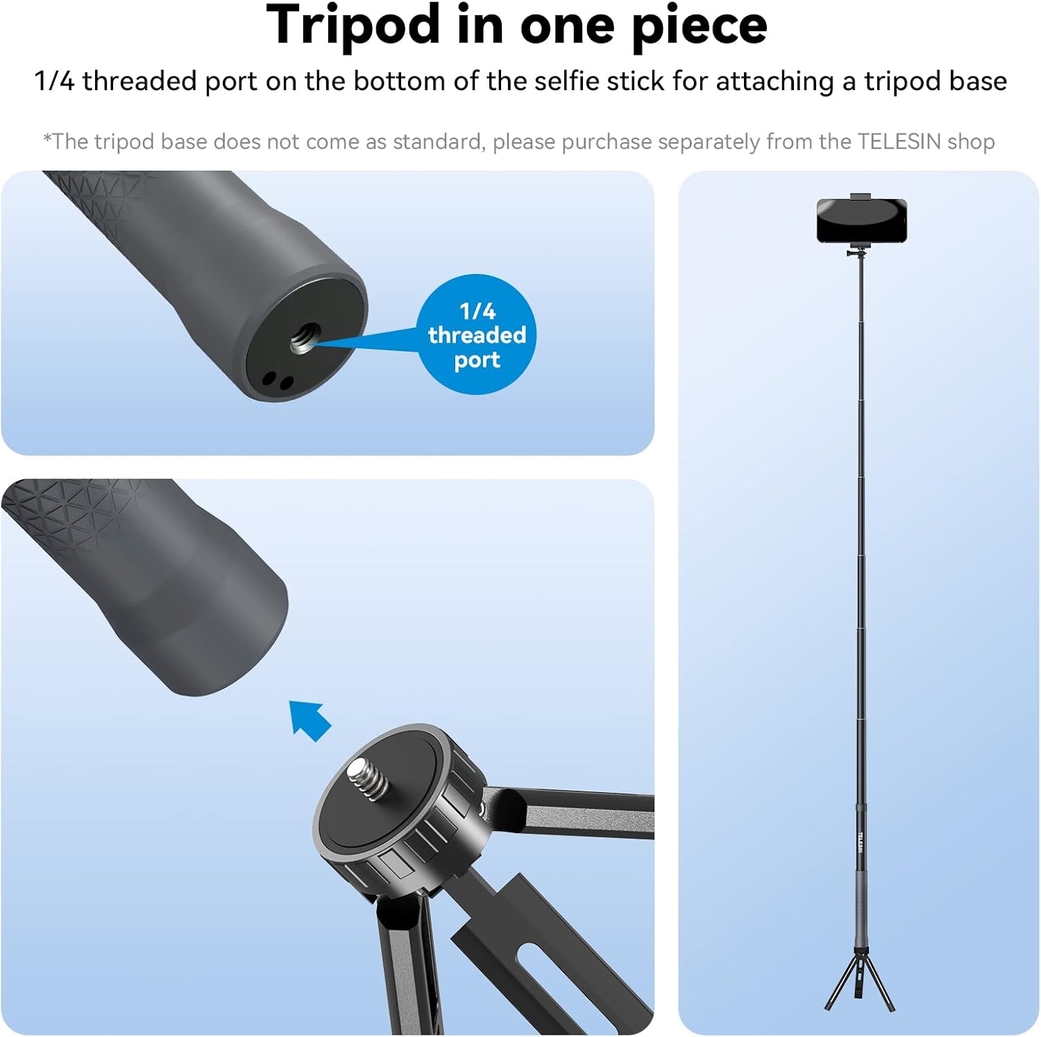 TELESIN Bastone per selfie - immagine 4