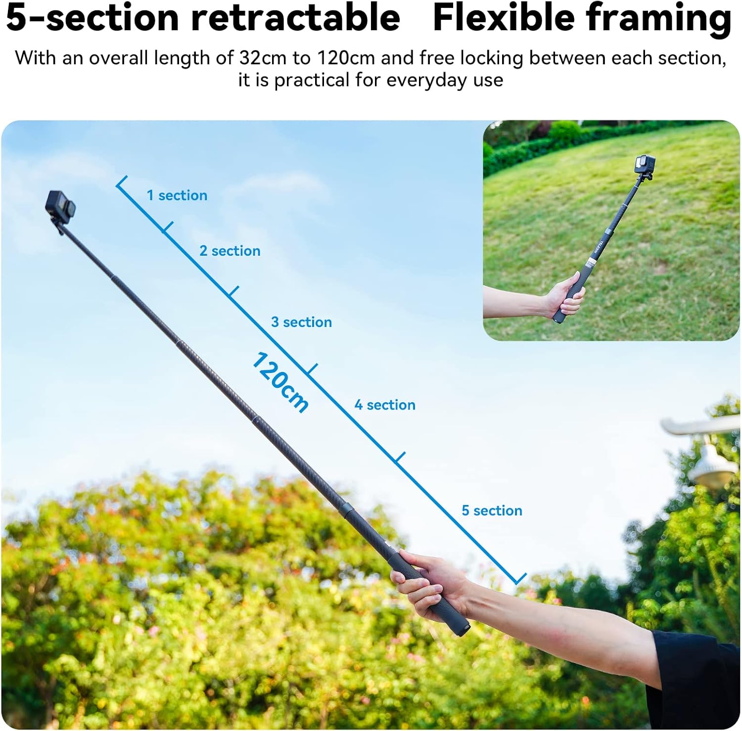 TELESIN Bastone per selfie - immagine 5