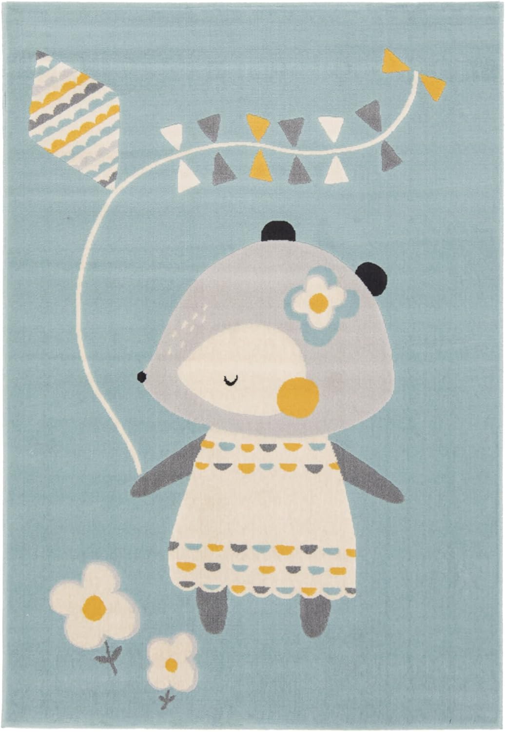 Tappeto per Bambini Orso a Pelo Corto, Blu - Multicolore - immagine 4