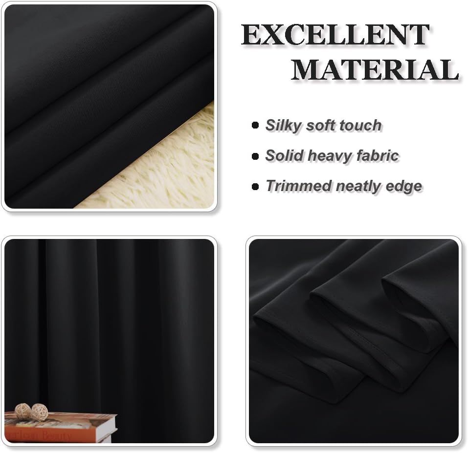 Pony Dance Tende Oscuranti con Occhielli 200x210cm, Nero - immagine 8