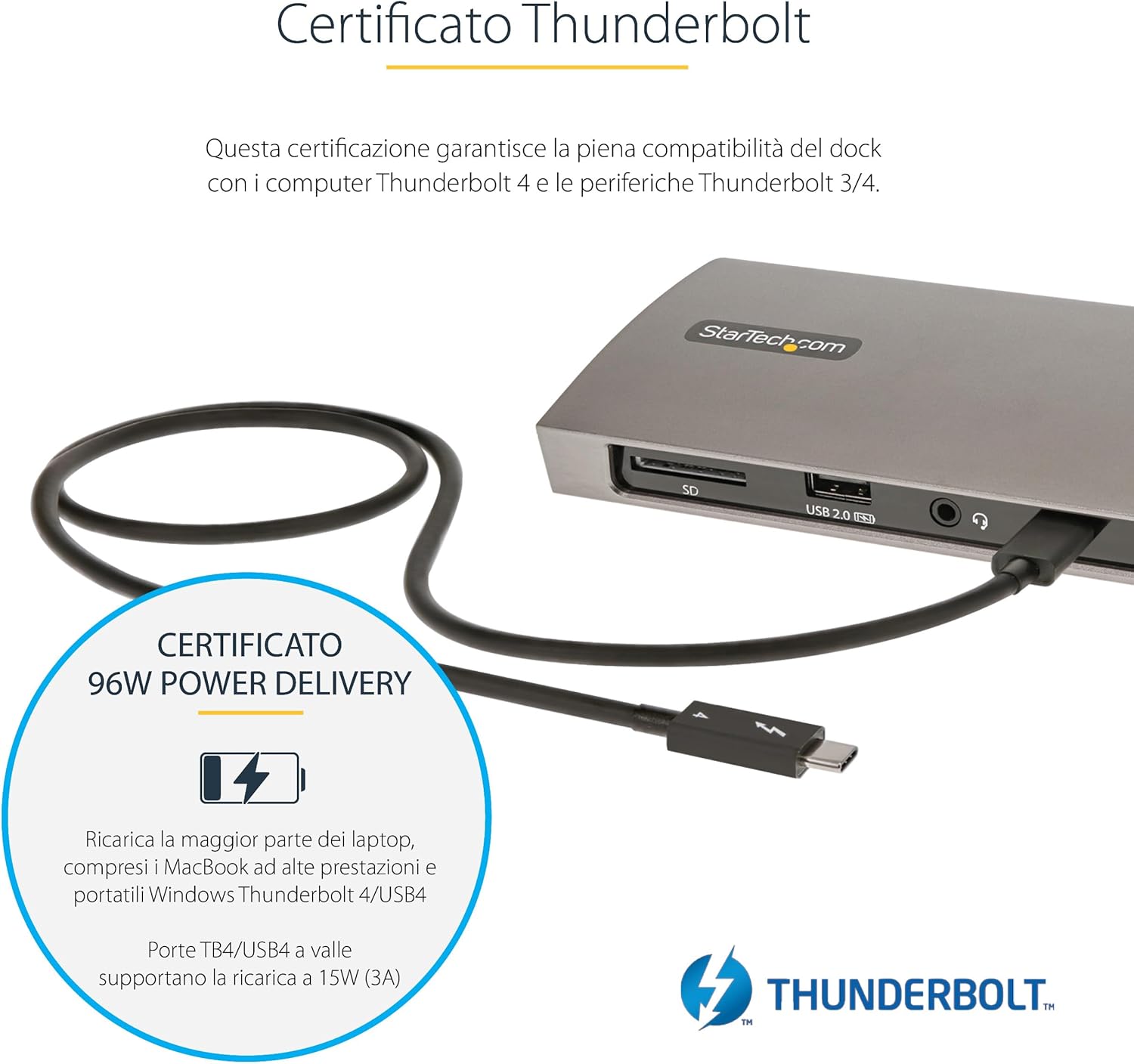Startech.com Dock Thunderbolt 4 - 96W Power Delivery - immagine 5