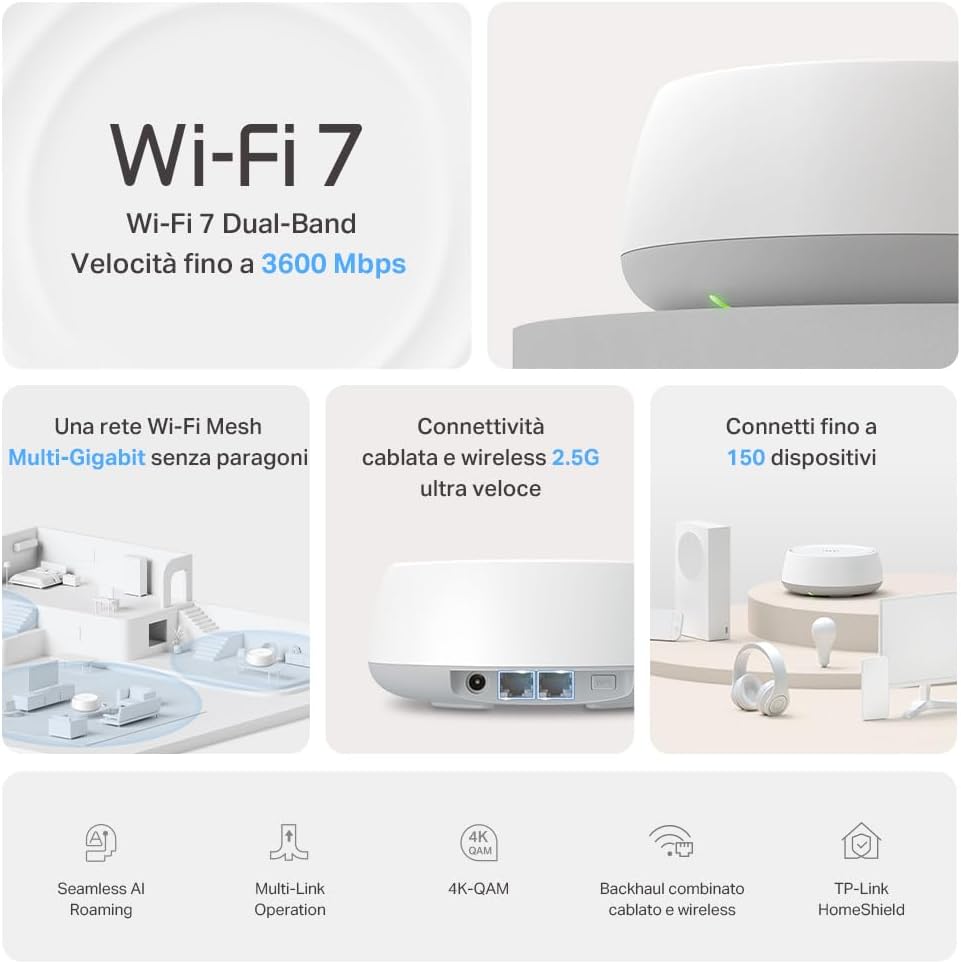Tp-link WiFi 7 Deco BE25 Mesh WiFi BE3600Mbps - immagine 3