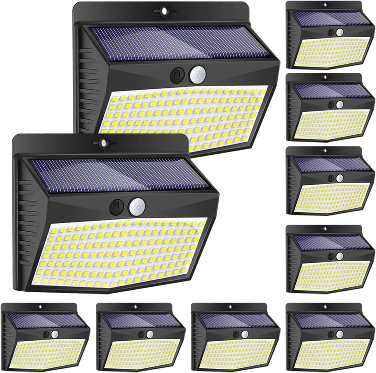 Luce Solare LED Esterno 10 Pezzi 138 LED - immagine 1