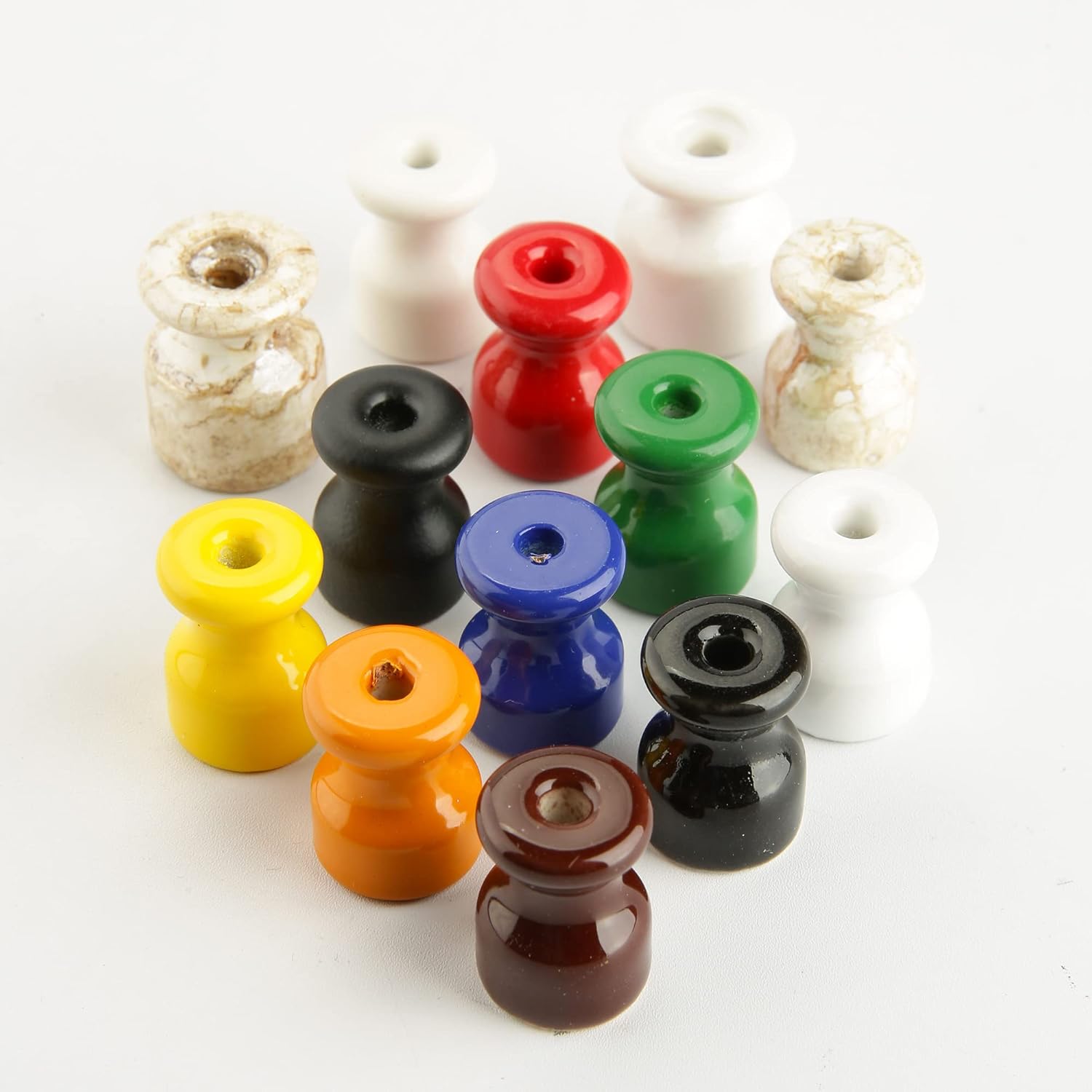 Amarcords - 25 Fermacavo Vintage in Porcellana, Corten - immagine 3