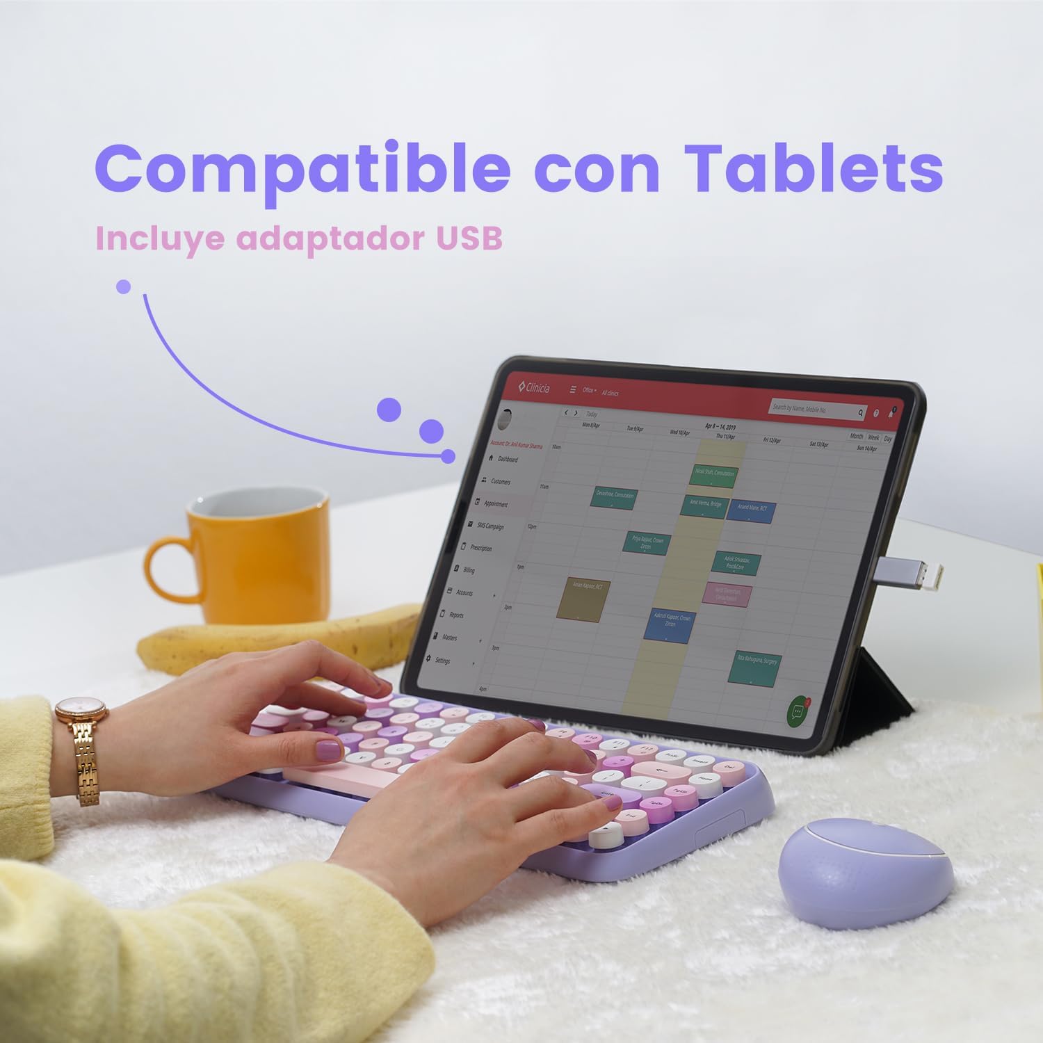 Perixx PERIDUO-713PP ES - Set Mouse e Tastiera Wireless - immagine 5