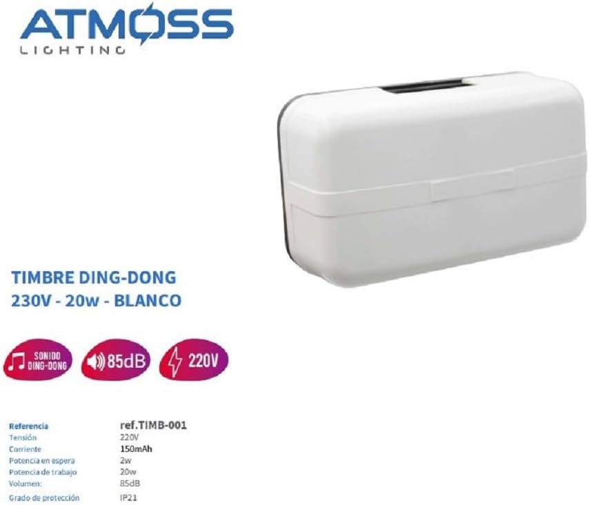 Rasmacor - Campanello Musicale DING-DONG 230V - immagine 4