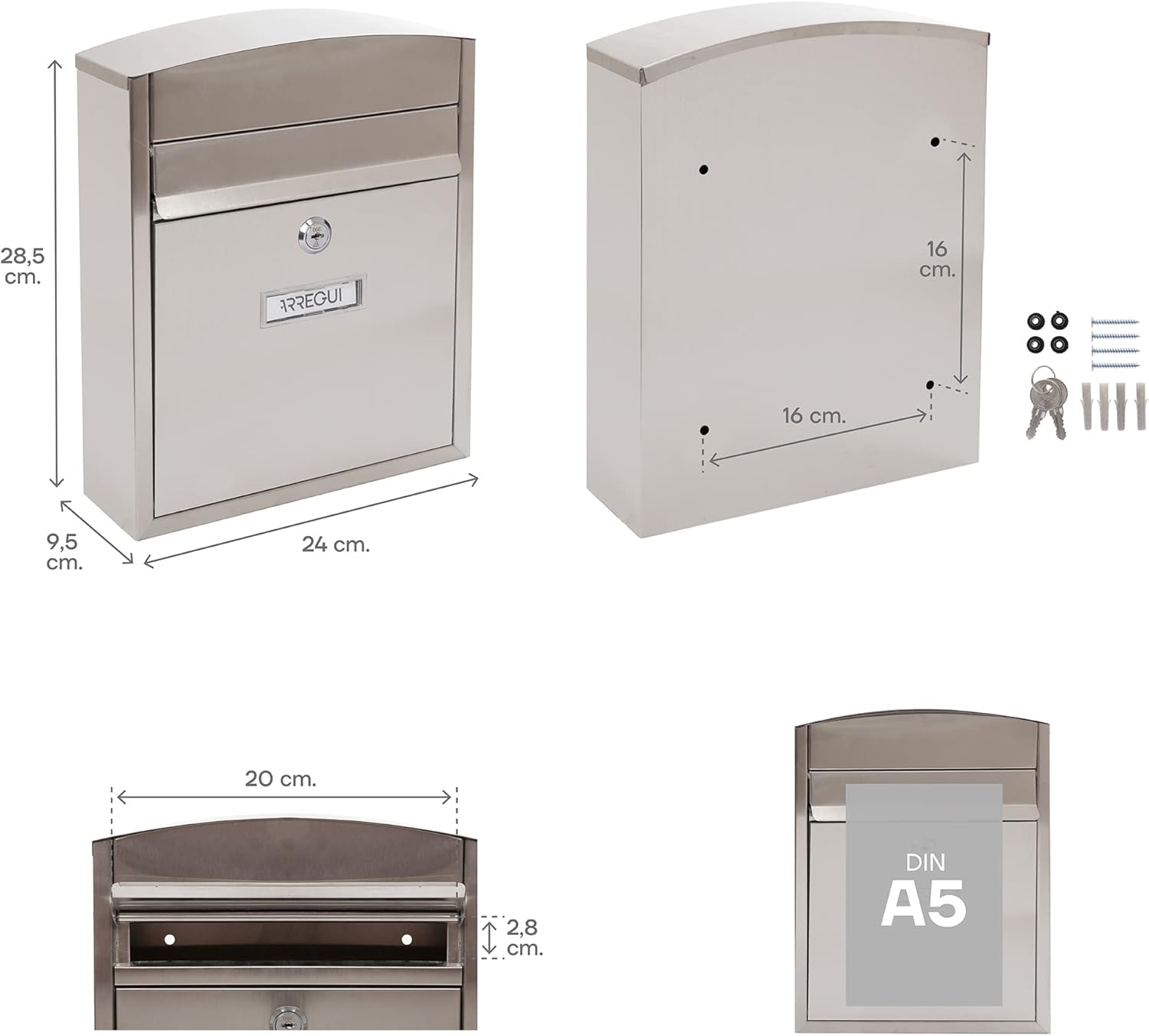 Arregui Compact E5737 - Cassetta Postale Inox S - immagine 3