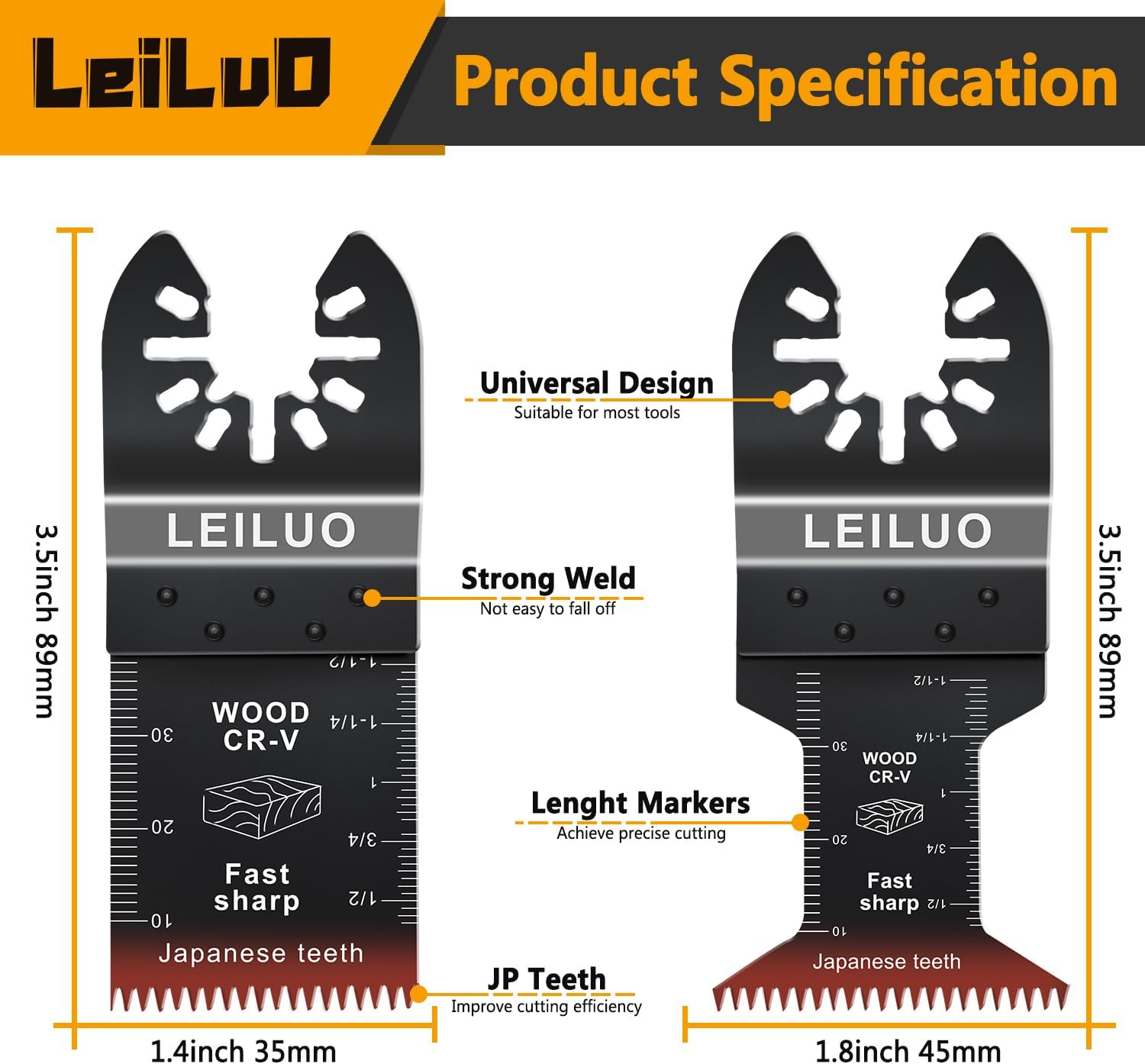 Leiluo 50 Lame Multiuso Giapponesi per Taglio Veloce - immagine 3