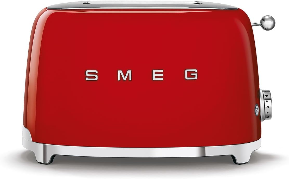 Smeg TSF01RDEU - Tostapane 2x2, Rosso