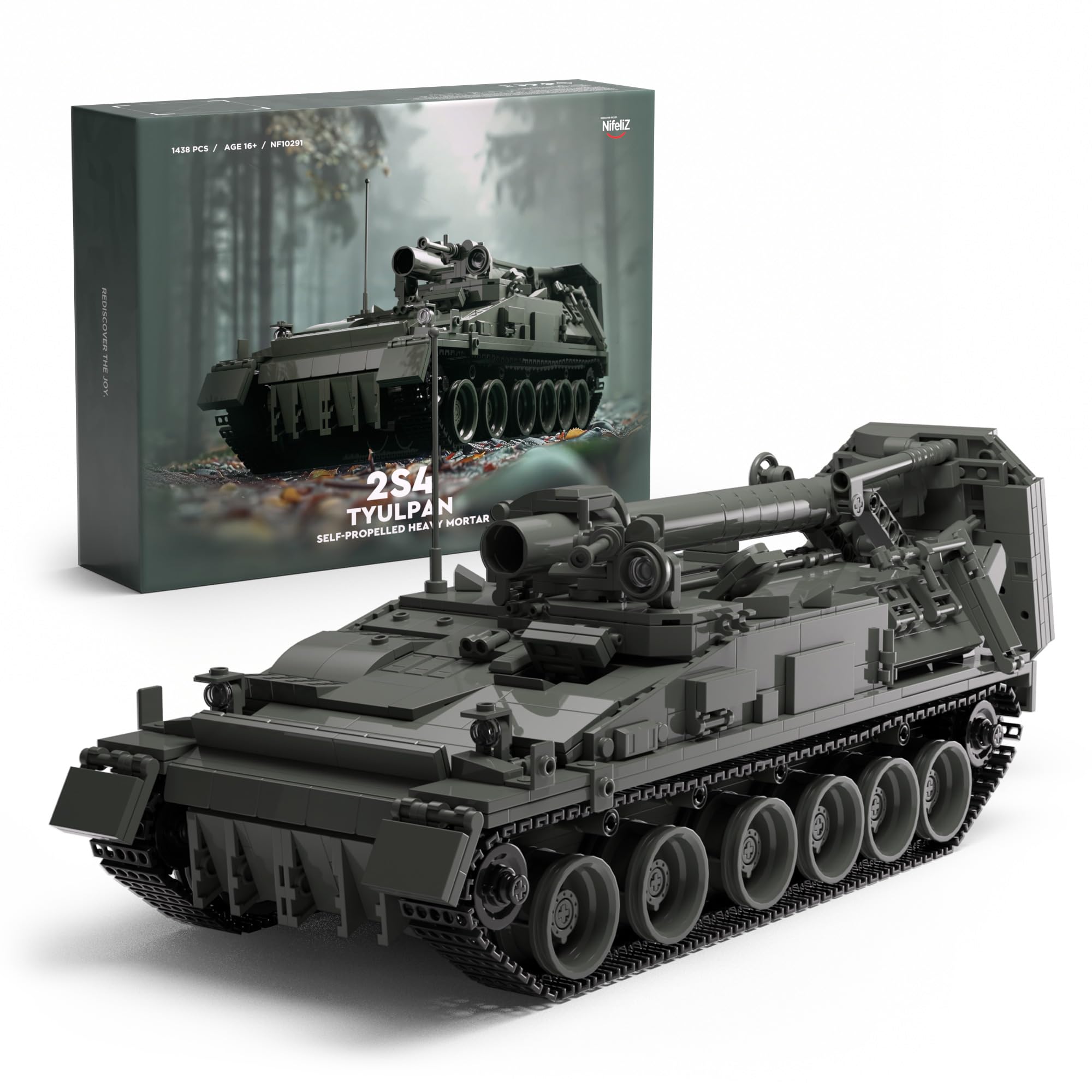 Nifeliz 2S4 - Set Costruzioni Mortaio Militare 1438 pezzi