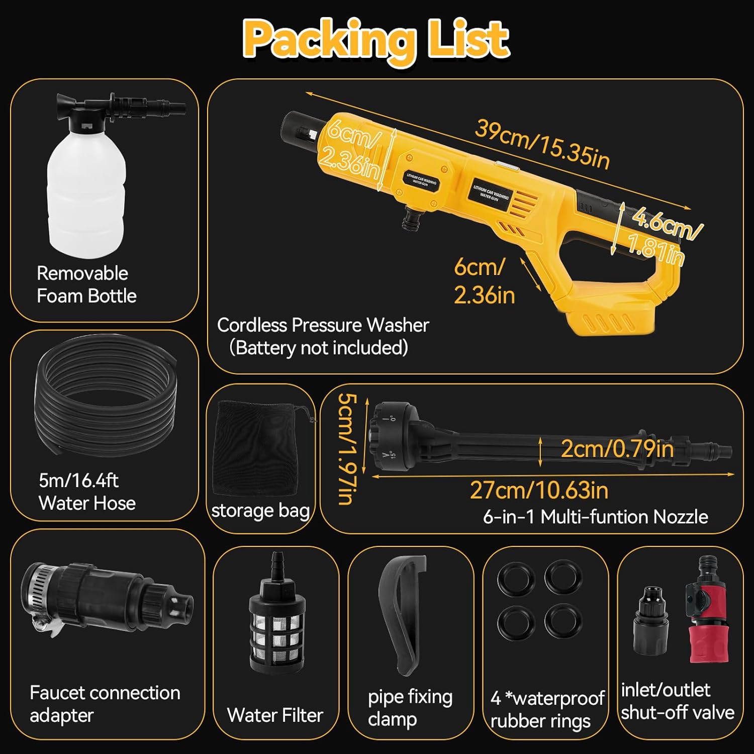 Idropulitrice a Batteria Portatile per DeWalt 18-20V - immagine 7